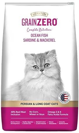 Grain Zero Persian & Long Coat Cats Mackeral 1.2 kg Dry Adult, New Born, Senior, Young Cat Food-image-31