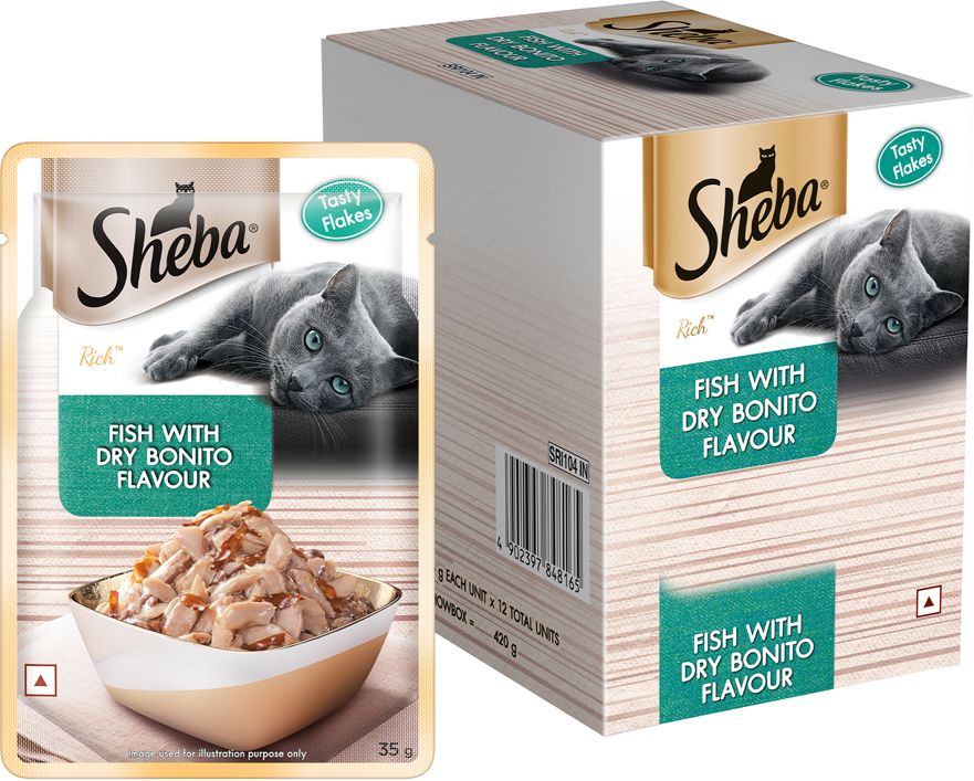 sheba Premium with Dry Bonito Flake in Gravy Fish 0.42 kg (12x0.03 kg) Wet Adult Cat Food-picture-15