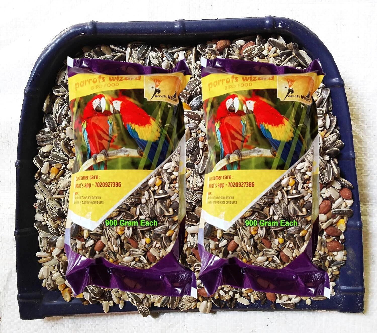 Mix Parrot Food 34 Types of Seed for Macaw, Cockatoo, African Gray & Other Birds 1.8 kg (2x0.9 kg) Dry Adult Bird Food-image-14