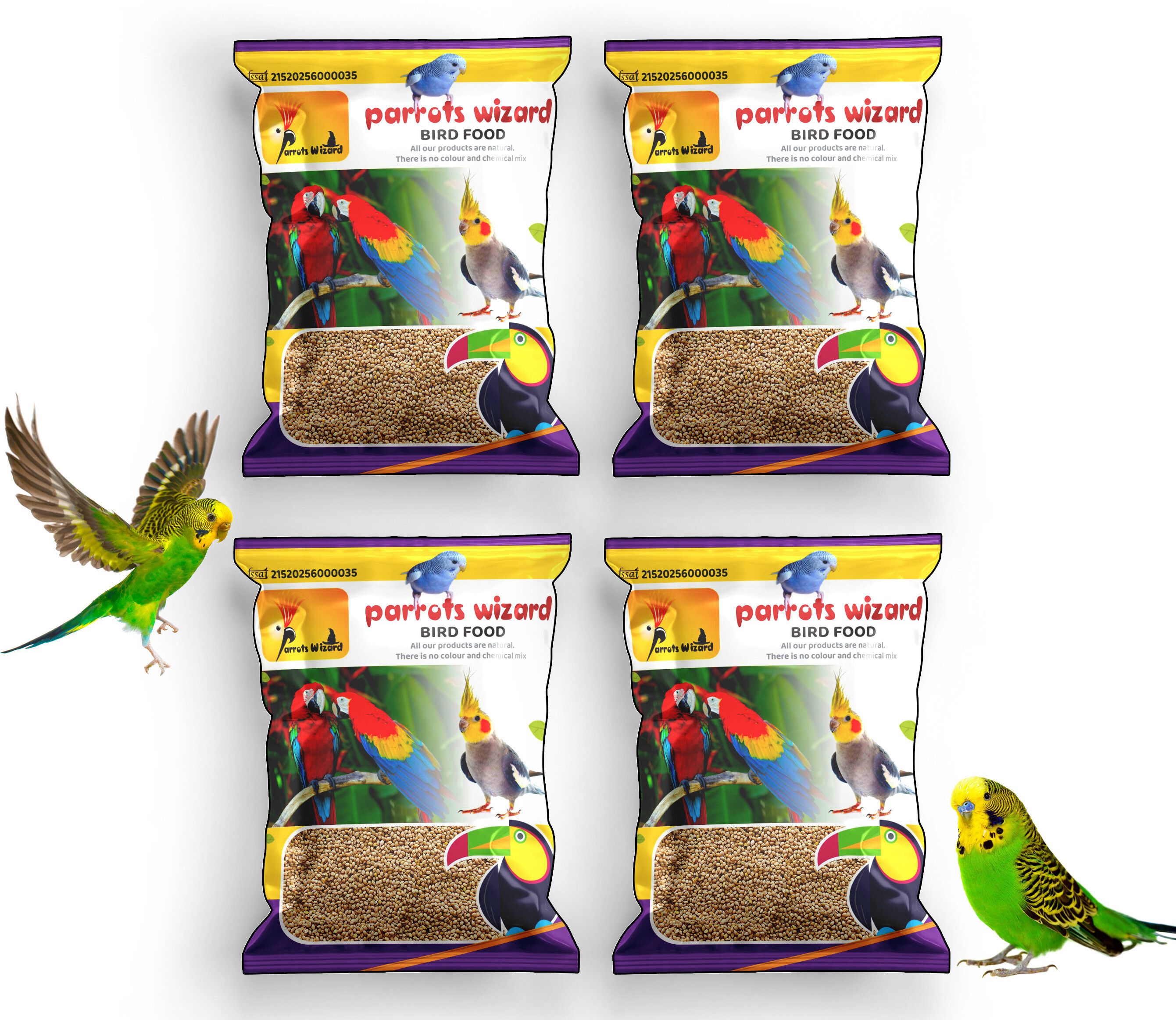 Kangni Seed 3.8 kg (4x0.95 kg) Dry New Born, Adult, Young, Senior Bird Food-image-49