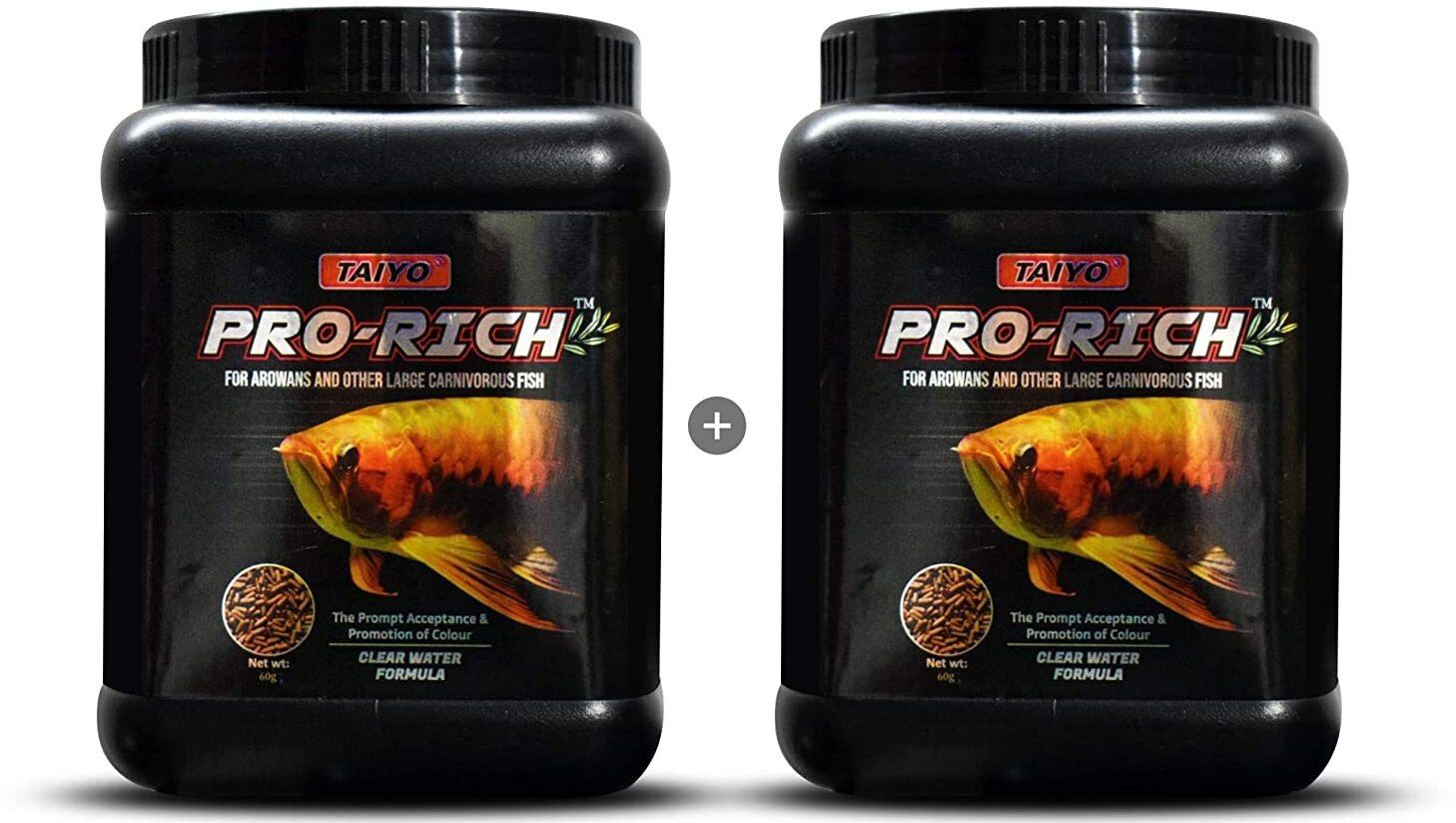 Pro Rich Arowana 60g (Pack of 2) 0.12 kg (2x0.06 kg) Dry Young, Adult, Senior Fish Food-image-38