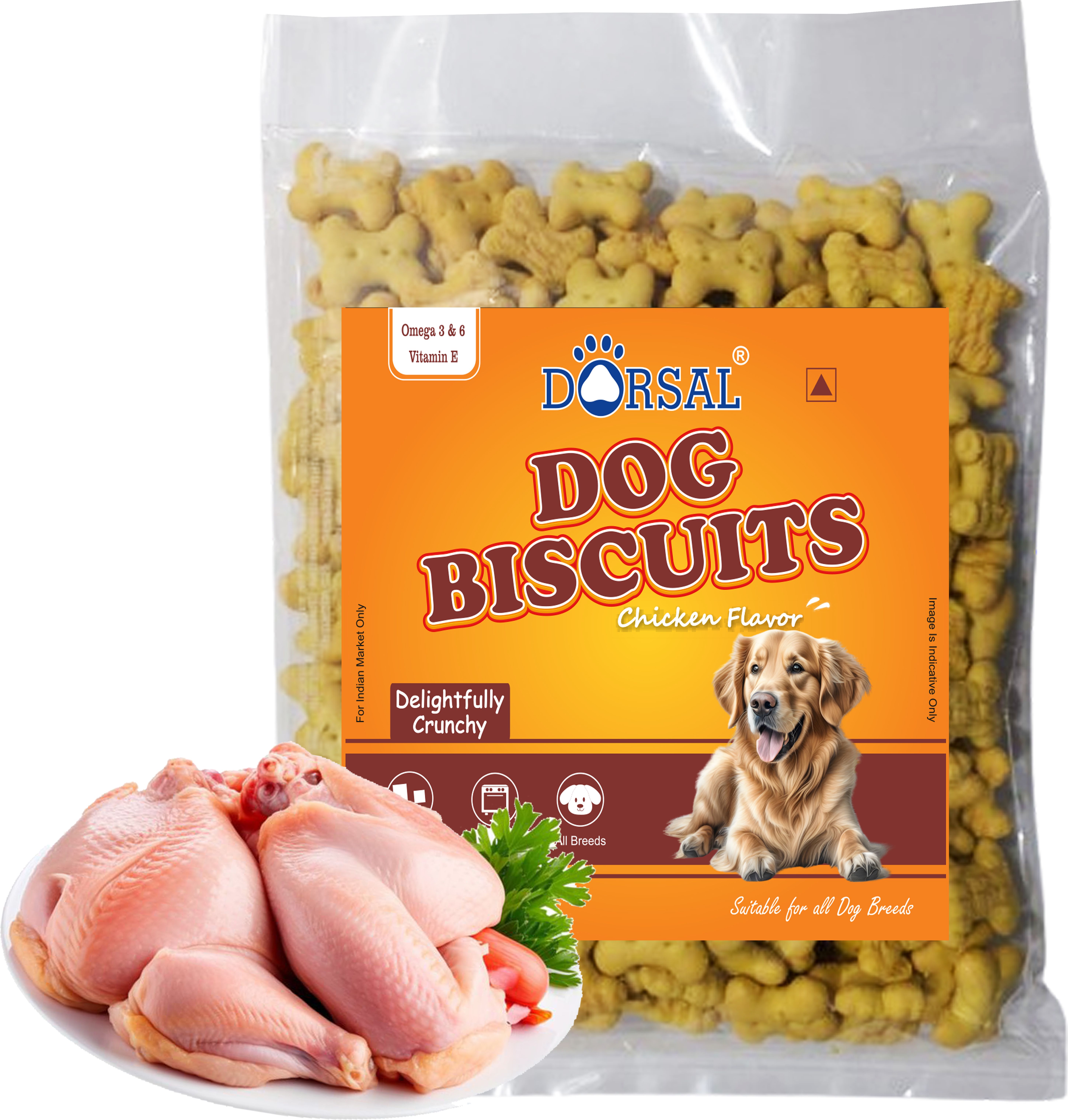 dorsal Dog Biscuits 1 kg Pack, chicken flavor Chicken Dog Treat-picture-19