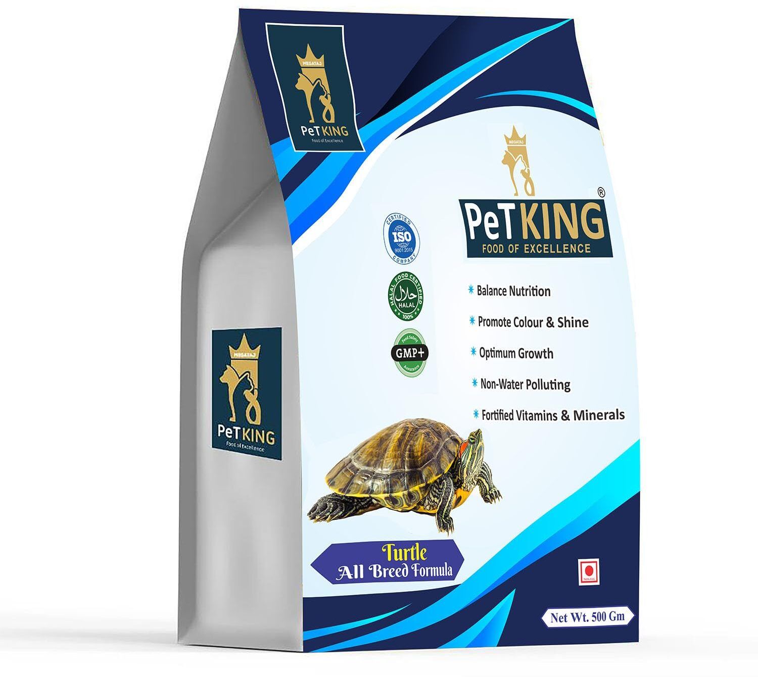 megataj petking Food of Excellence Turtle Non Water Polluting Foods Fortified Vitamins & Mineral 0.5 kg Dry Young, New Born, Adult, Senior Turtle Food-picture-17