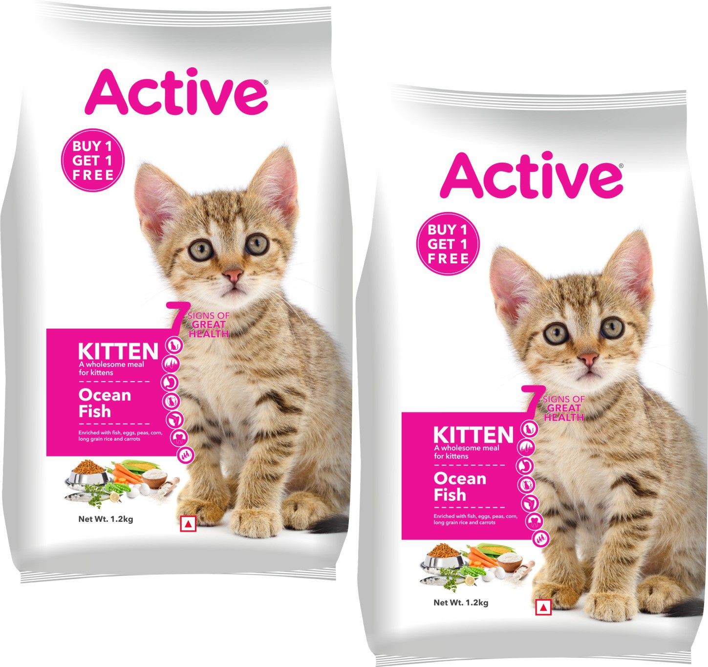 (Buy 1 Get 1 Free) Kitten Ocean Fish 2.4 Kg Dry Young Cat Food