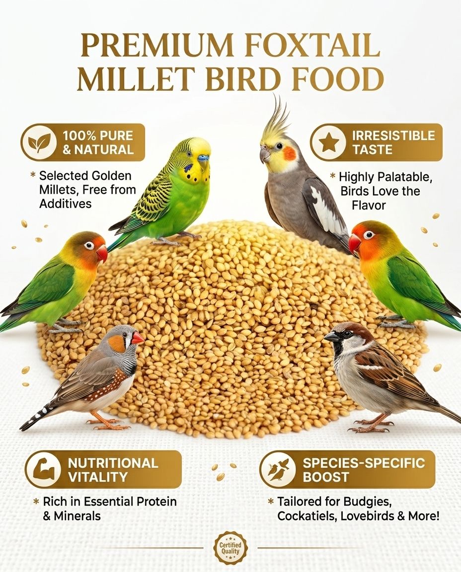 Bird Food Sparrow Budgies Lovebird Finch 1 kg Dry All Life Stages Bird Food-image-15