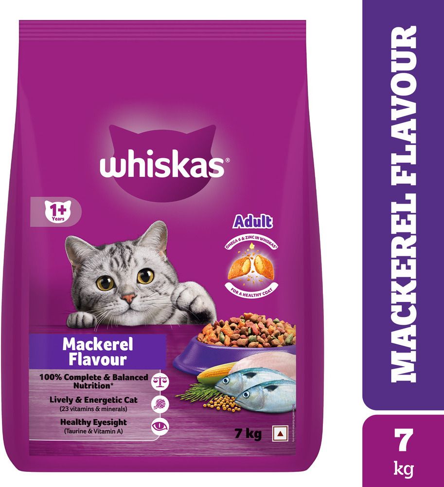 whiskas (1+ Years) Mackeral 7 kg Dry Adult Cat Food-picture-24