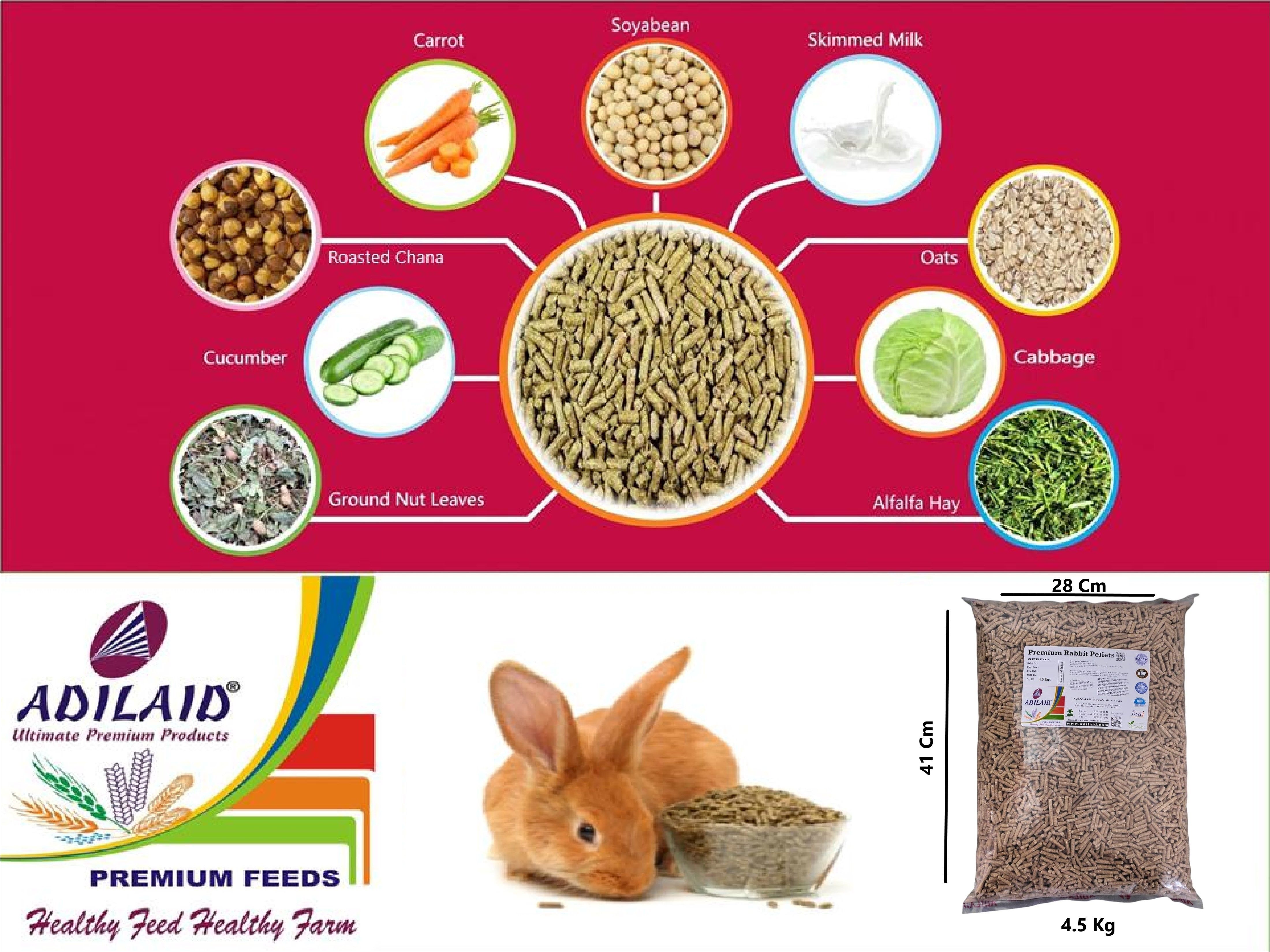 Premium Rabbit Feed 4.5 Kg Dry Young, Adult, New Born, Senior Rabbit Food-image-17
