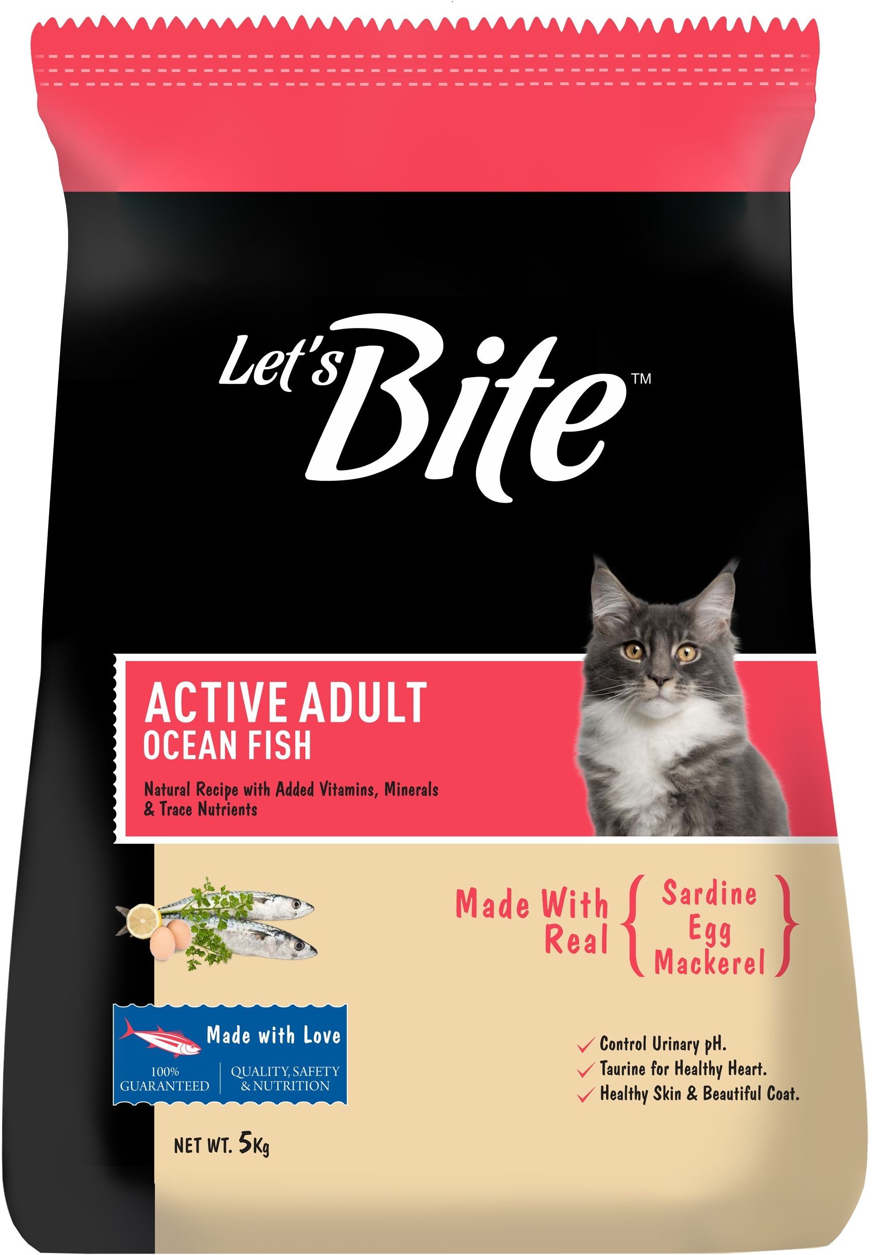 let's bite Active Ocean Fish 5 kg Dry Adult Cat Food-picture-33