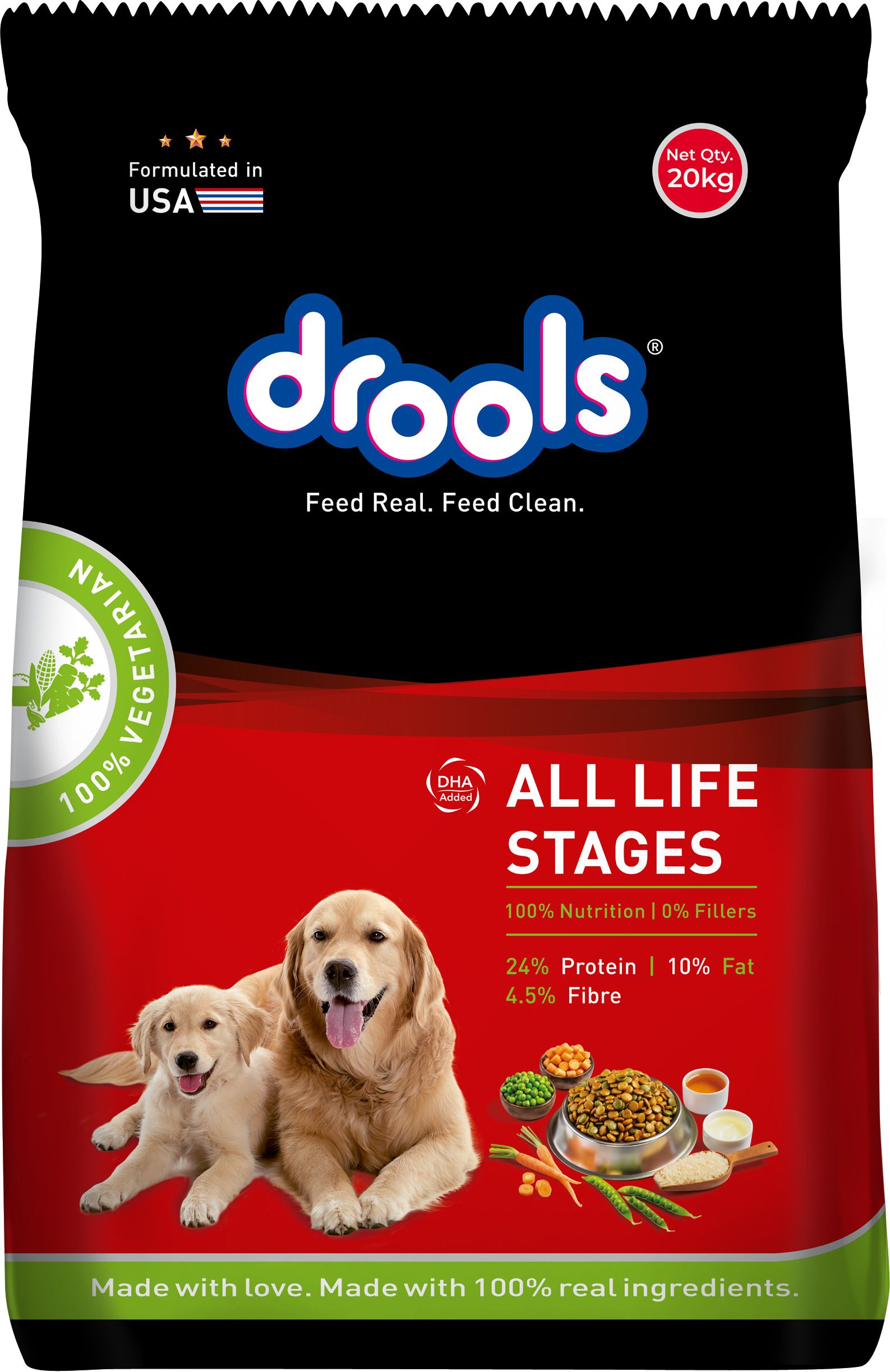 drools 100% Vegetarian All Life Stages Vegetable 20 kg Dry Adult Dog Food-picture-32