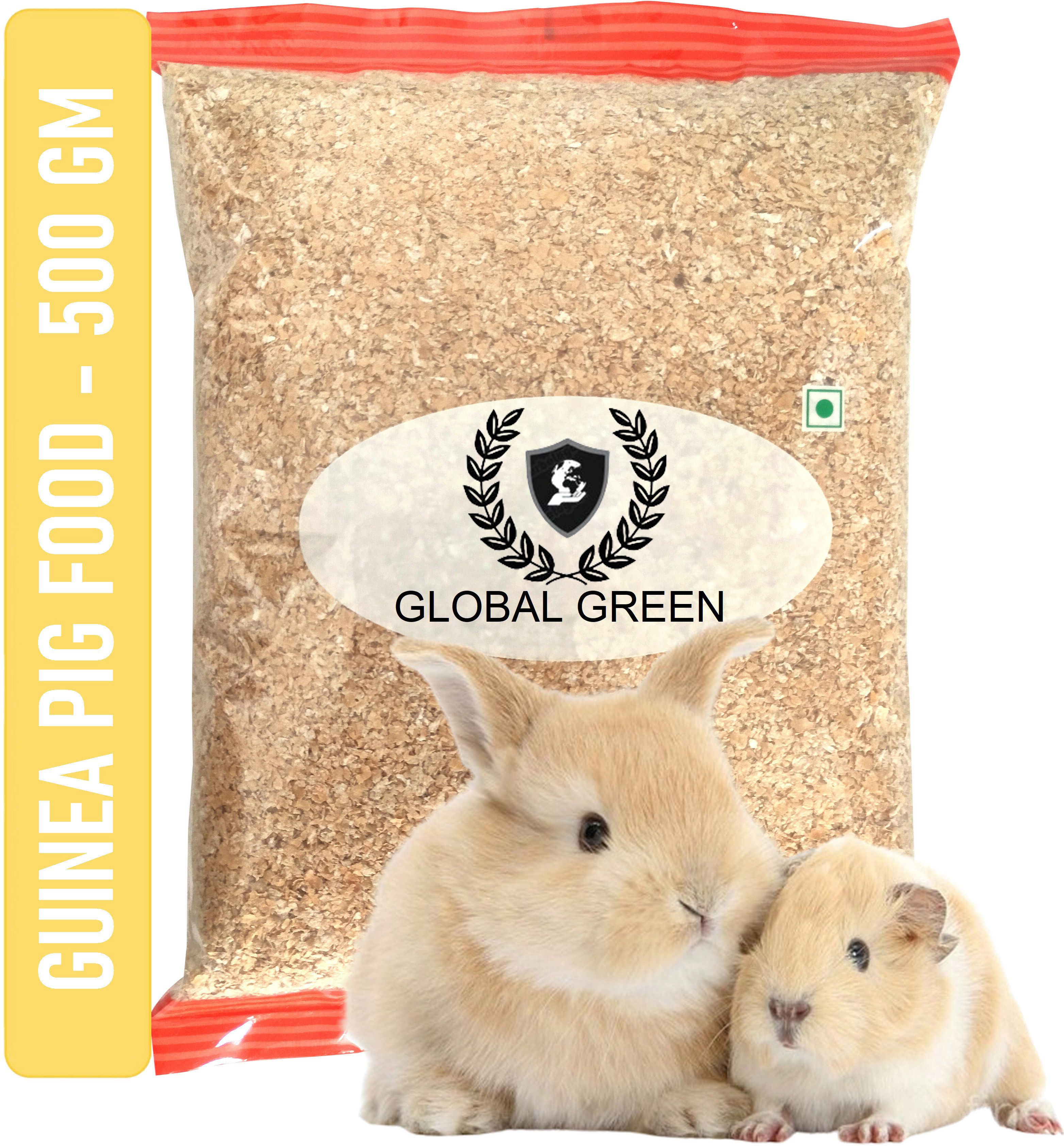 global green Guinea Pig Food (wheat bran) 500gm pack for all variety of guinea pig 0.5 kg Dry Adult, Senior, Young Guinea Pig Food-picture-20