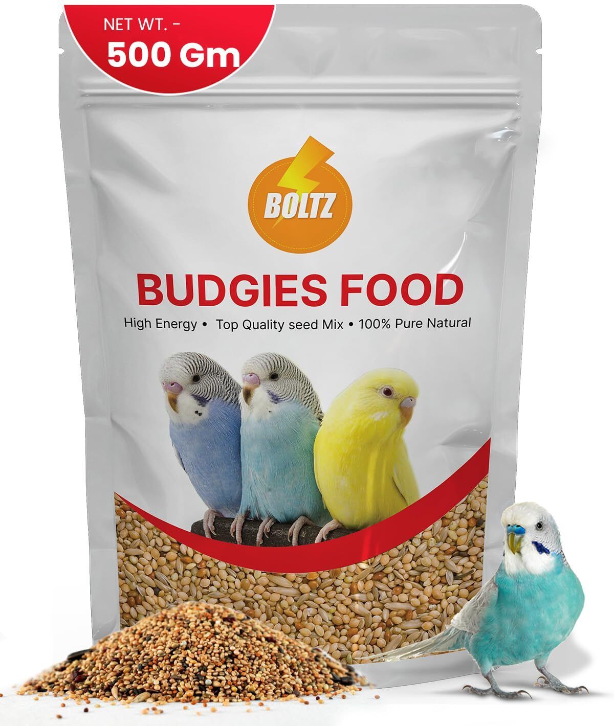 Boltz Budgies Bird Food, Suitable for All Birds 0.5 kg Dry Senior, Young, Adult, New Born Bird Food-picture-18