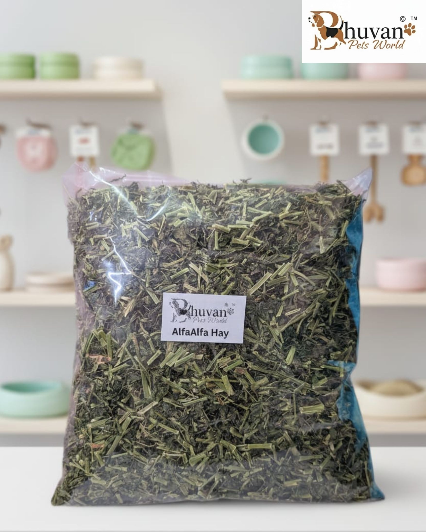 Alfalfa Hay for Rabbit, Guinea Pigs 1 KG Legume 1 kg Dry All Life Stages Rabbit Food-image-1