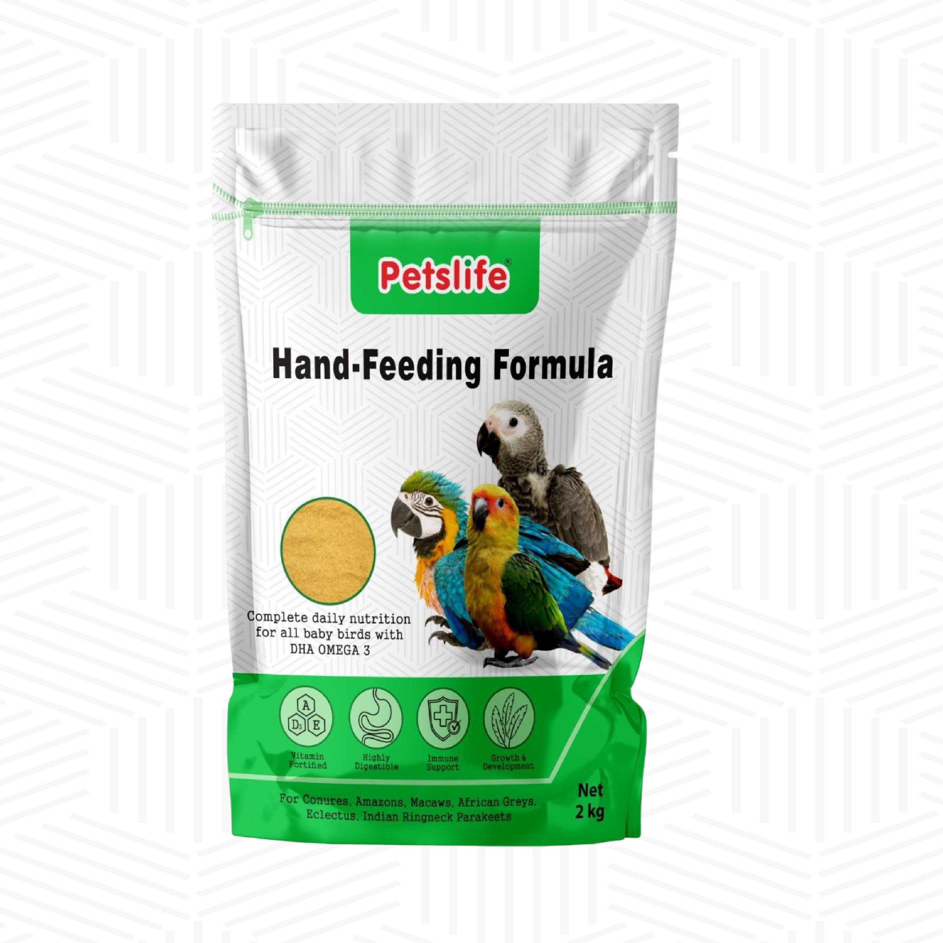 Hand Feeding Formula Bird Food - 2kg Nuts 2 kg Dry New Born Bird Food