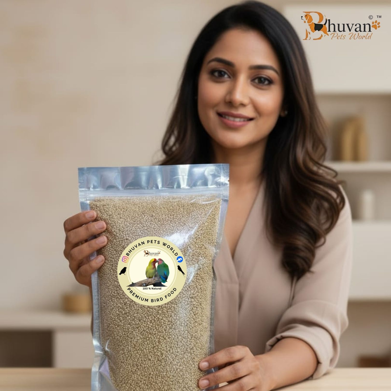 bhuvan pets world Kangni (Foxtail Millet) Seeds 1KG For All Life Stages 1 kg Dry All Life Stages Bird Food-picture-38