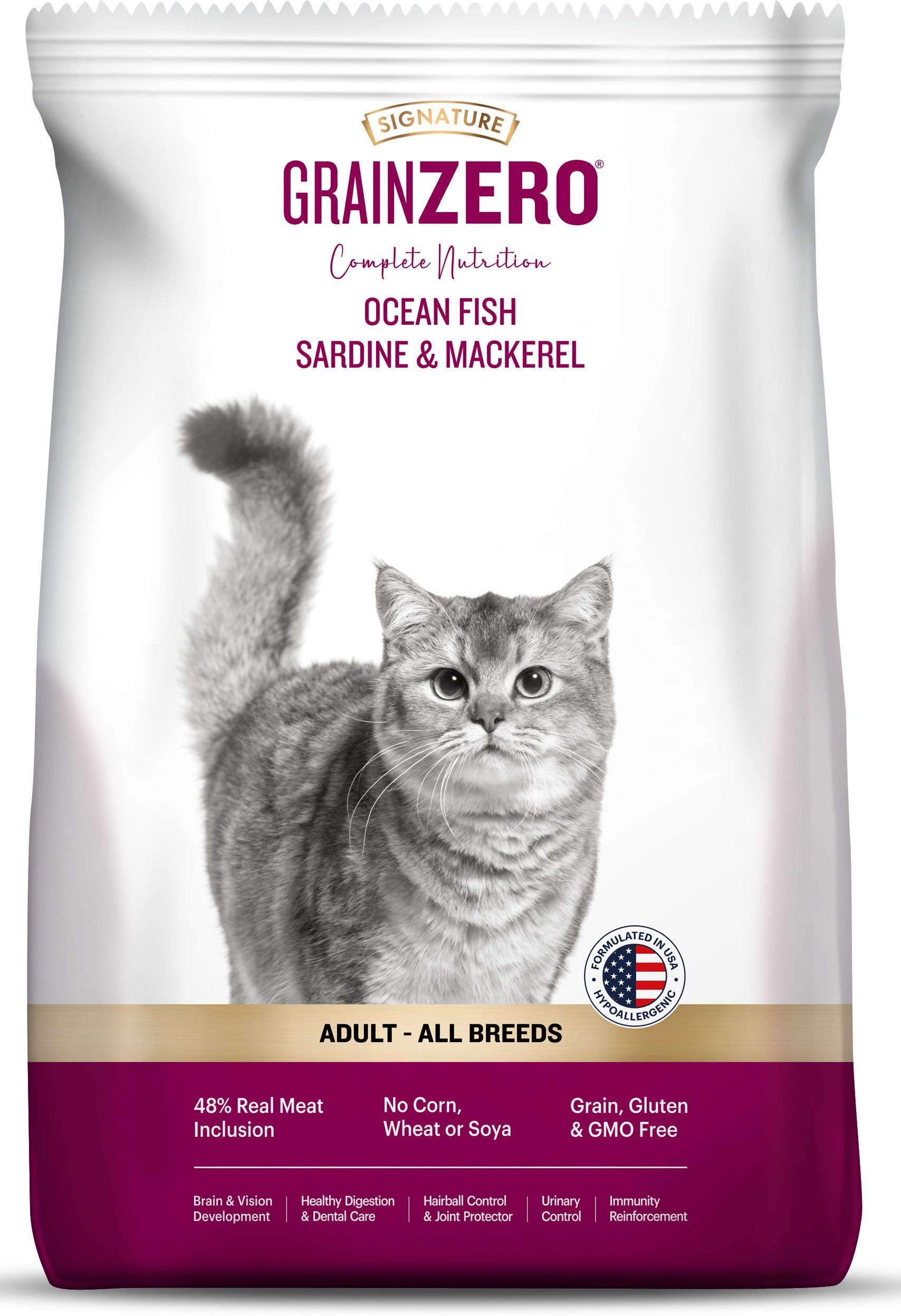 grain zero Ocean Fish, Sardine, and Mackeral 20 kg Dry Adult Cat Food-picture-21