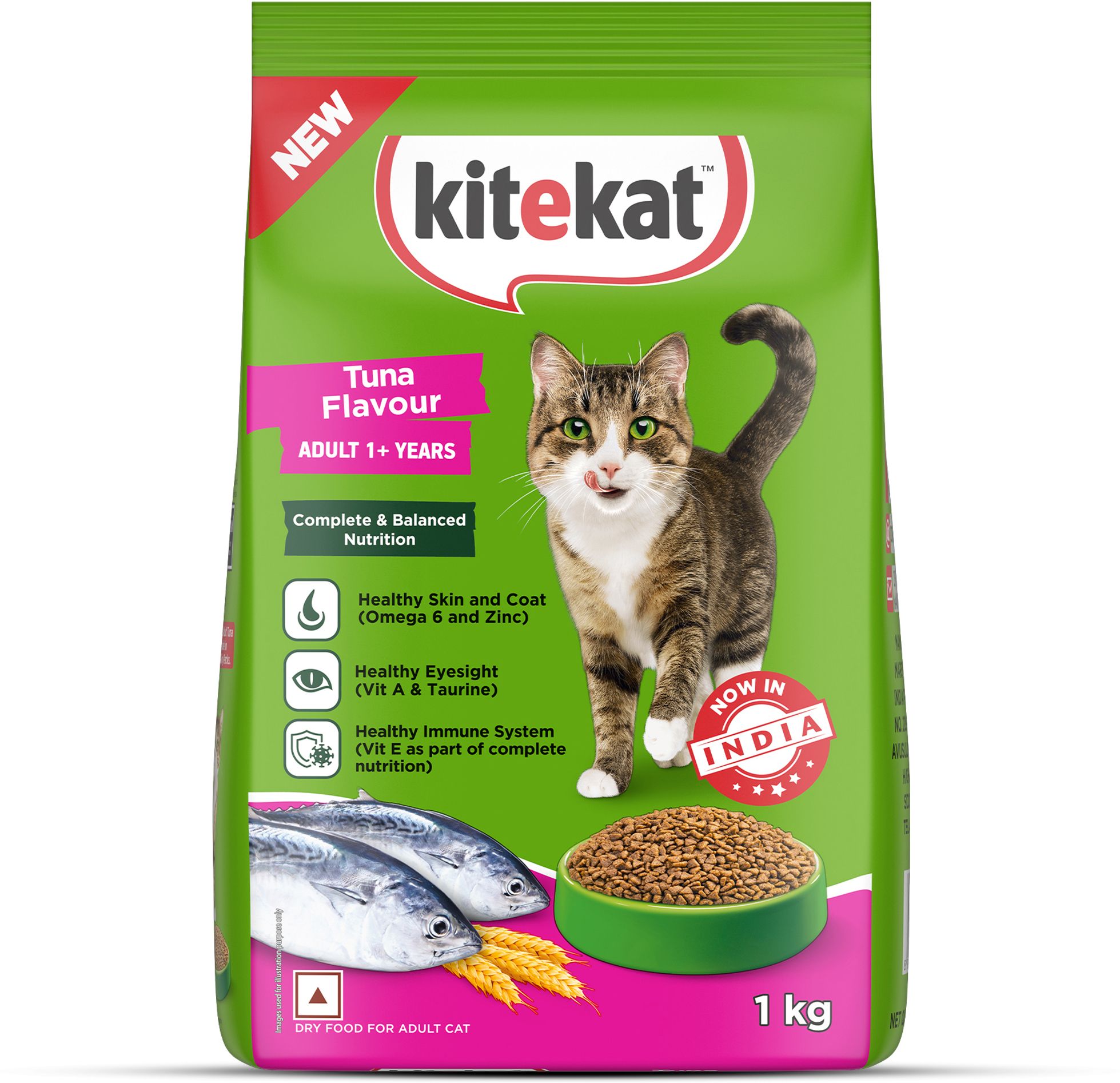 kitekat Tuna Flavour Adult Tuna 1 kg Dry Adult Cat Food-picture-10