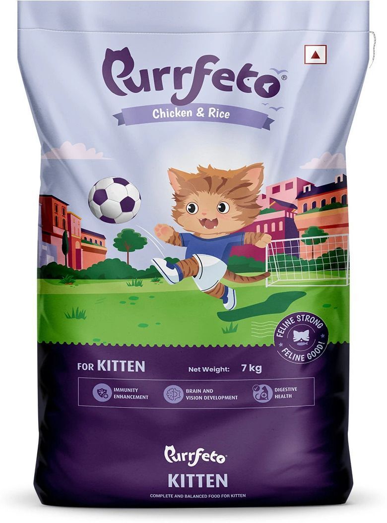 Purrfeto dry cat food chicken & rice (kitten) 7 Kg | 40% reduction in UTD Chicken 7 kg Dry Young Cat Food-picture-10