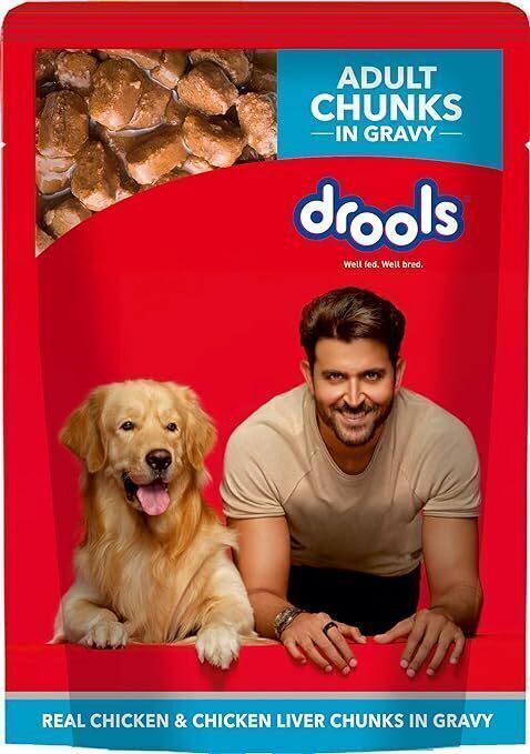 Drools Real Chicken & Chicken Liver Chunks in Gravy (Pack of 24) Chicken, Liver Chunks 3.6 kg (24x0.15 kg) Wet Adult Dog Food-picture-46