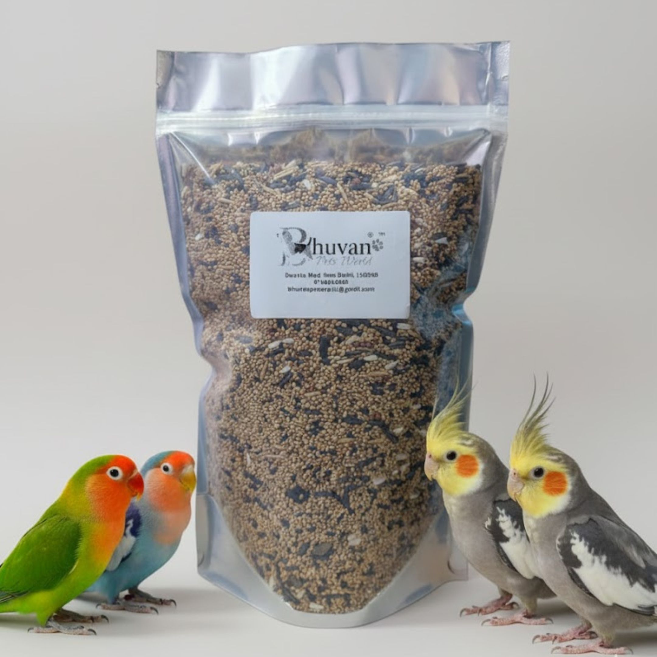 bhuvan pets world Mix Seeds PREMIUM 11+ Seeds for Love Birds, Budgies, Cockatiel etc Nuts 1 kg Dry All Life Stages Bird Food-picture-14