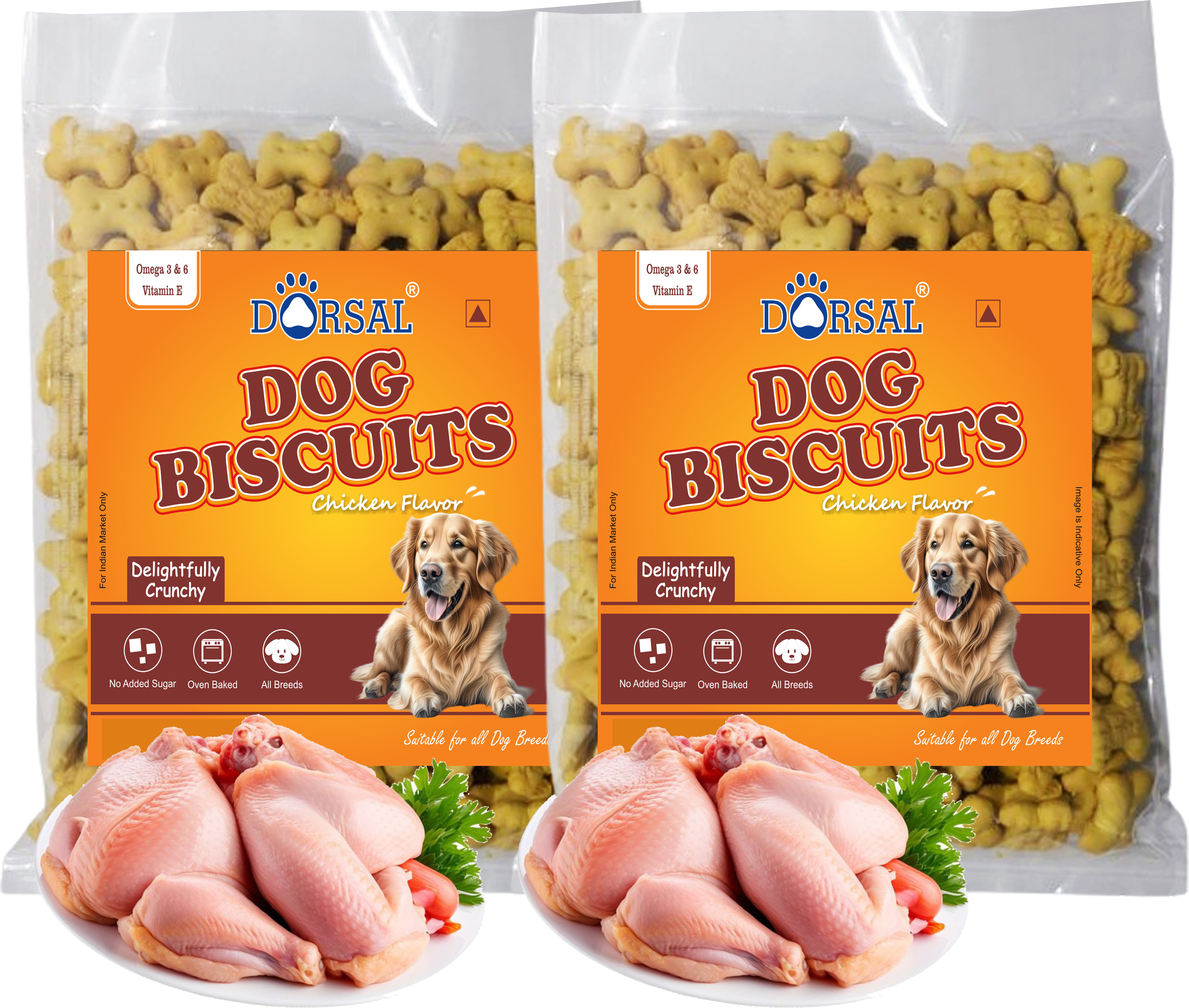 dorsal Dog Biscuits 2 kg Pack, ( 1kg + 1kg ) Combo Offer Chicken Dog Treat-picture-14