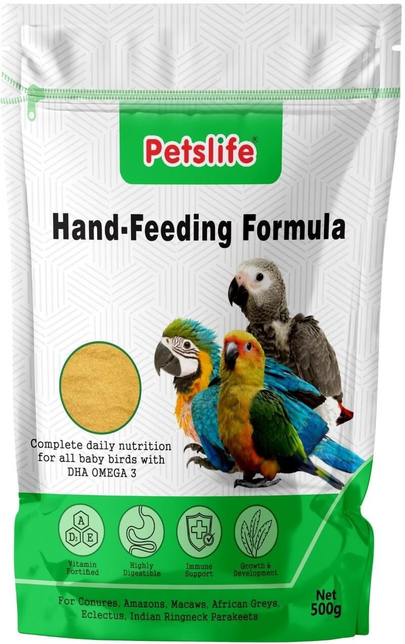 petslife Hand Feeding Formula Bird Food - 500g Nuts 0.5 kg Dry New Born Bird Food-picture-14