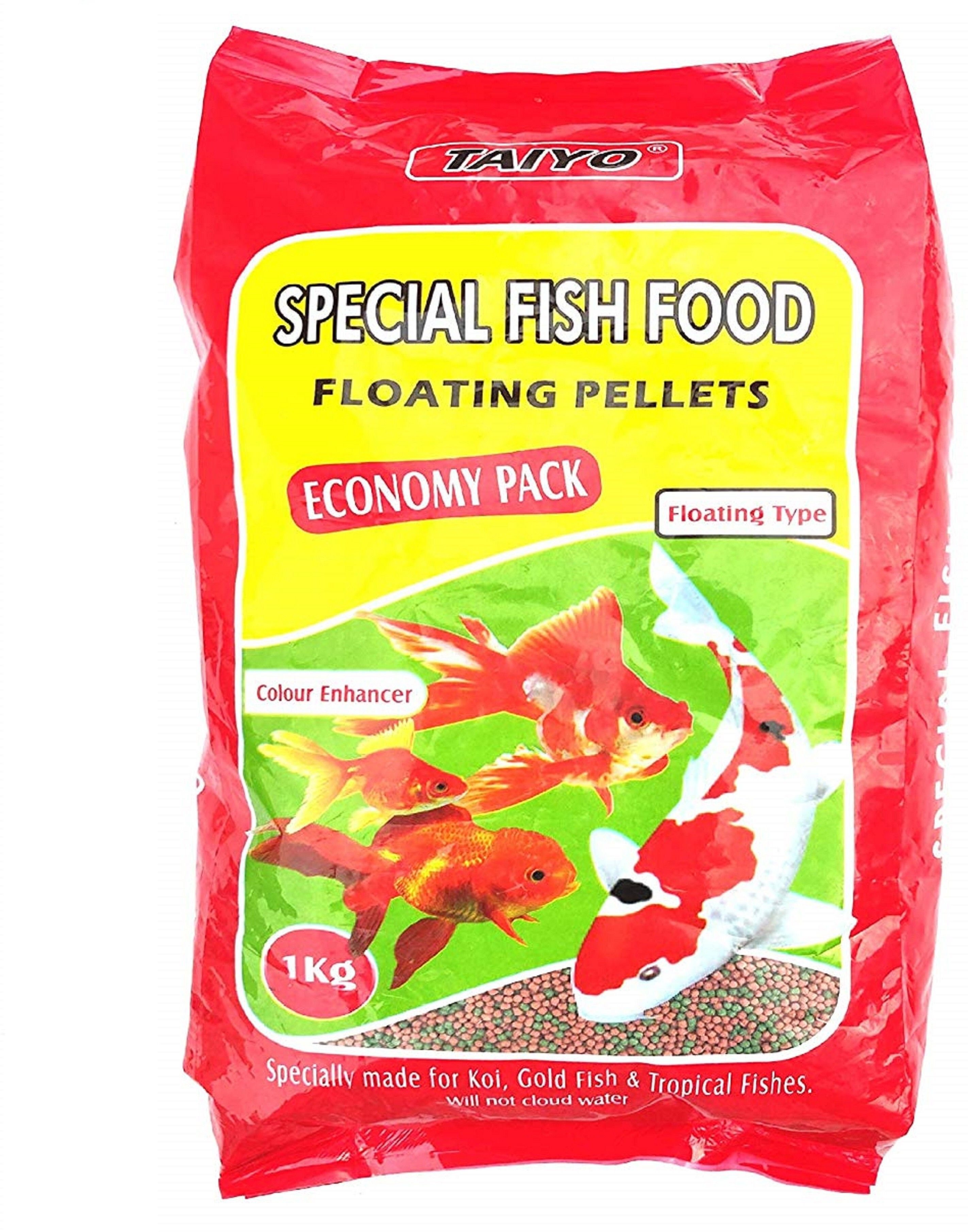 taiyo 1 kg (1.2mm) Special fish food economic pack Fish 1 kg Dry New Born Fish Food-picture-31