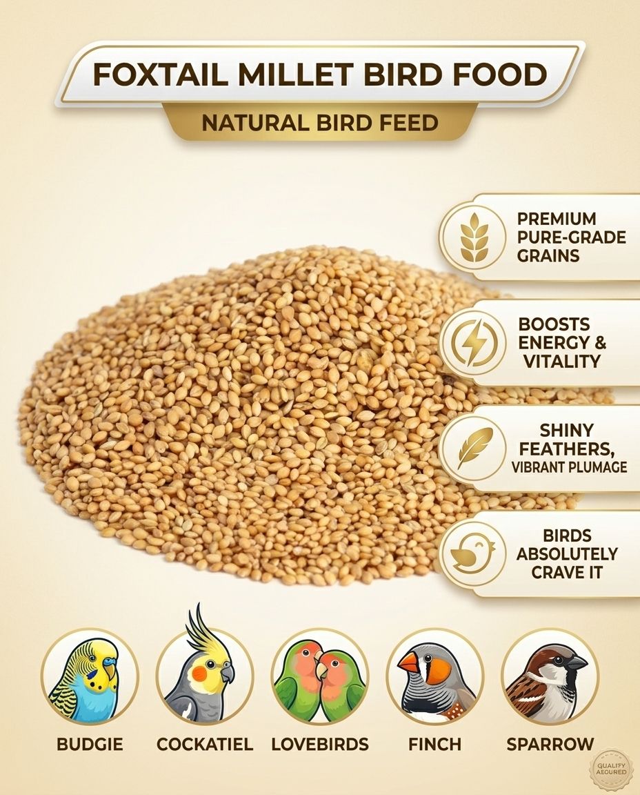 Yellow Millet Foxtail Millet Kangni Seeds for Bird all kind of Birds 1 kg Dry All Life Stages Bird Food-image-21