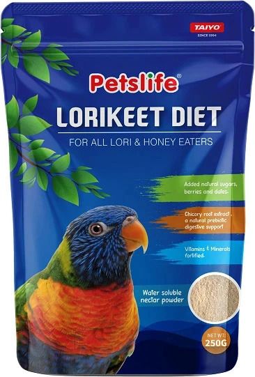 petslife Lori Natural Bird Food | Nutrient-Rich Blend Natural Ingredients 0.25 kg Dry Adult, New Born, Senior, Young Bird Food-picture-26