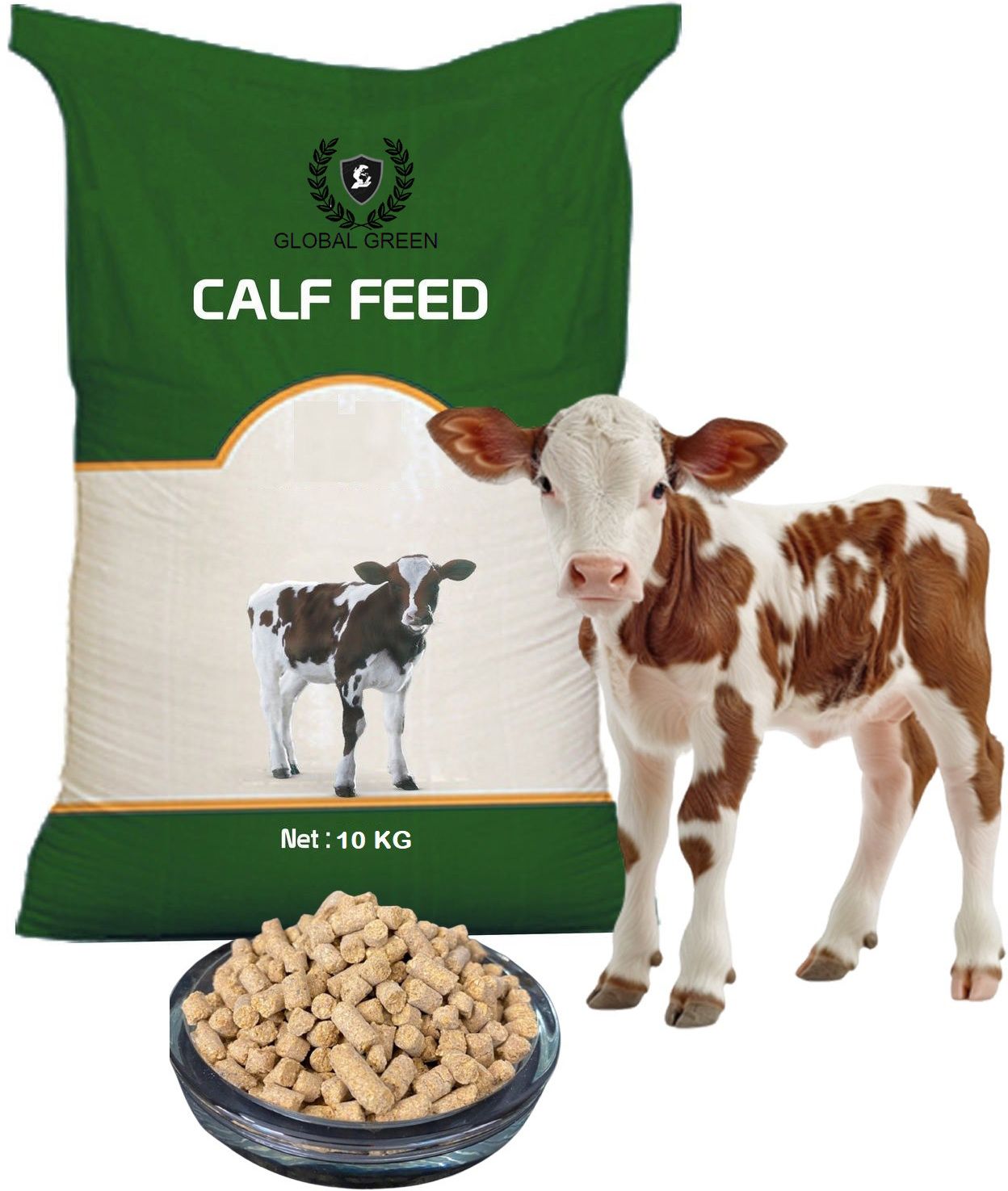 global green Cattle Food for Fast Growth Calf & Buffalo 10kg (100 gram per day) 10 kg Dry New Born, Young Cow Food-picture-20