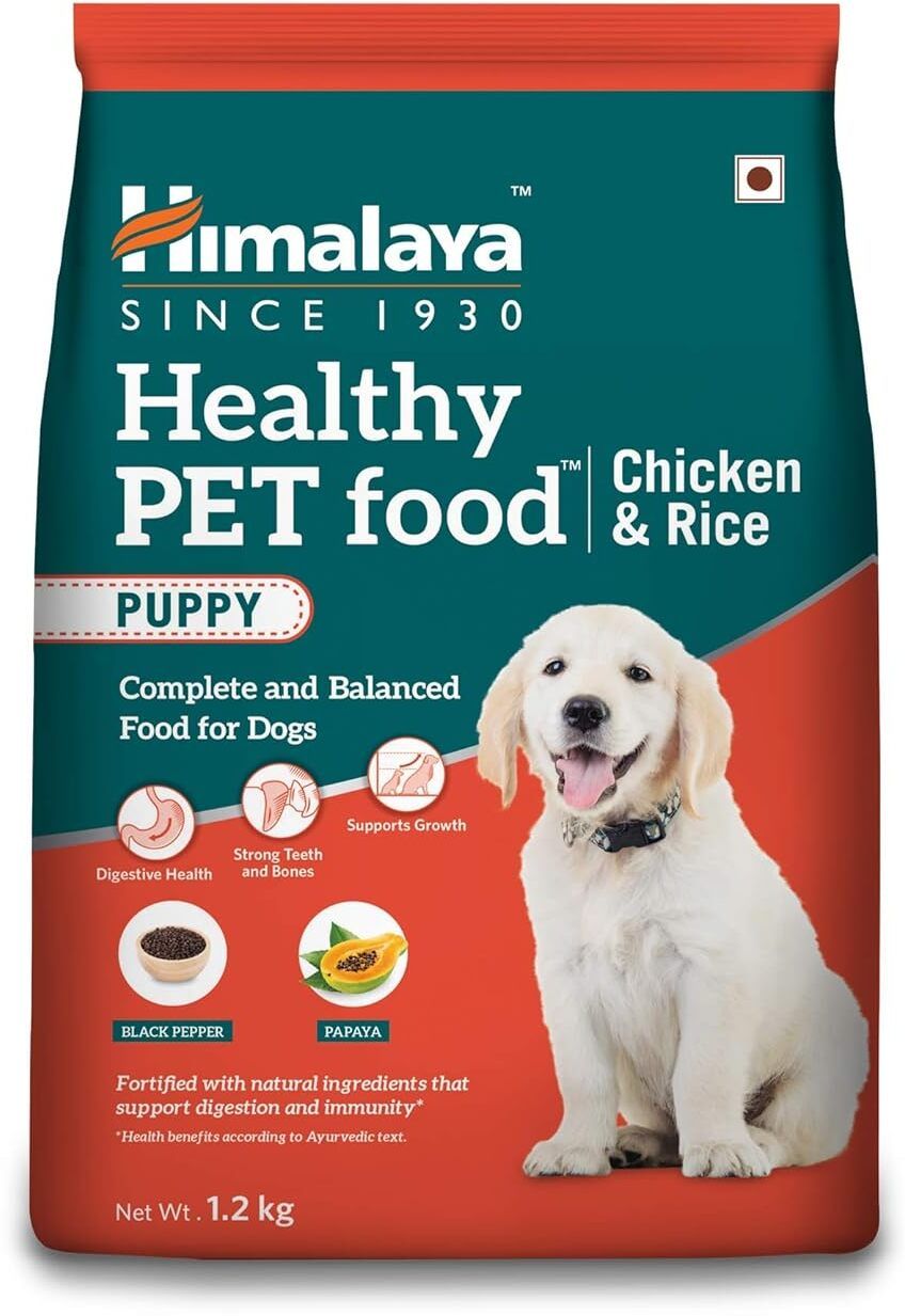 himalaya Healthy Puppy Dry Dog Food I Supports Digestion, Growth, Immunity Chicken 1.2 kg Dry Young Dog Food-picture-36