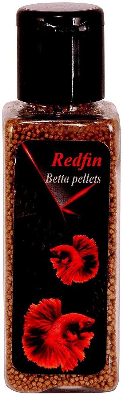 tunai Starfarms Pair of Red Fin Betta Pellets 25 g 0.05 kg (2x0.03 kg) Dry New Born, Adult, Senior, Young Fish Food-picture-0