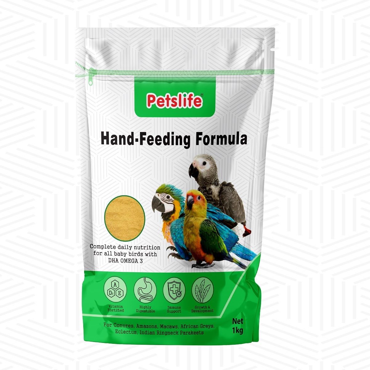 petslife Hand Feeding Formula Bird Food - 1kg Nuts 1 kg Dry New Born Bird Food-picture-22