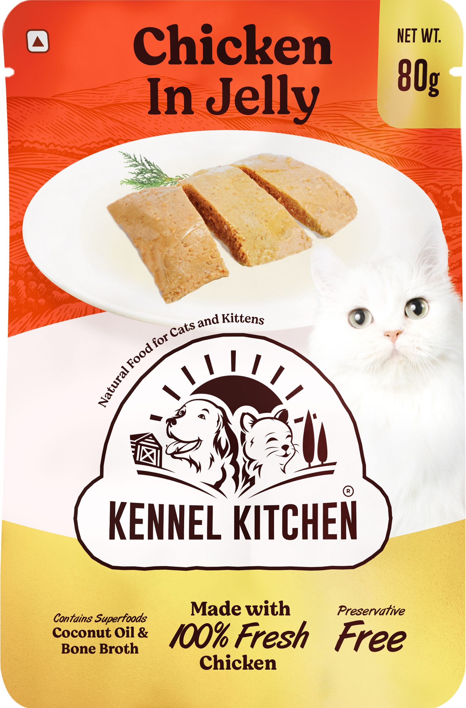 kennel kitchen Chicken in Jelly Chicken 0.08 kg Wet Adult, New Born, Senior, Young Cat Food-picture-48