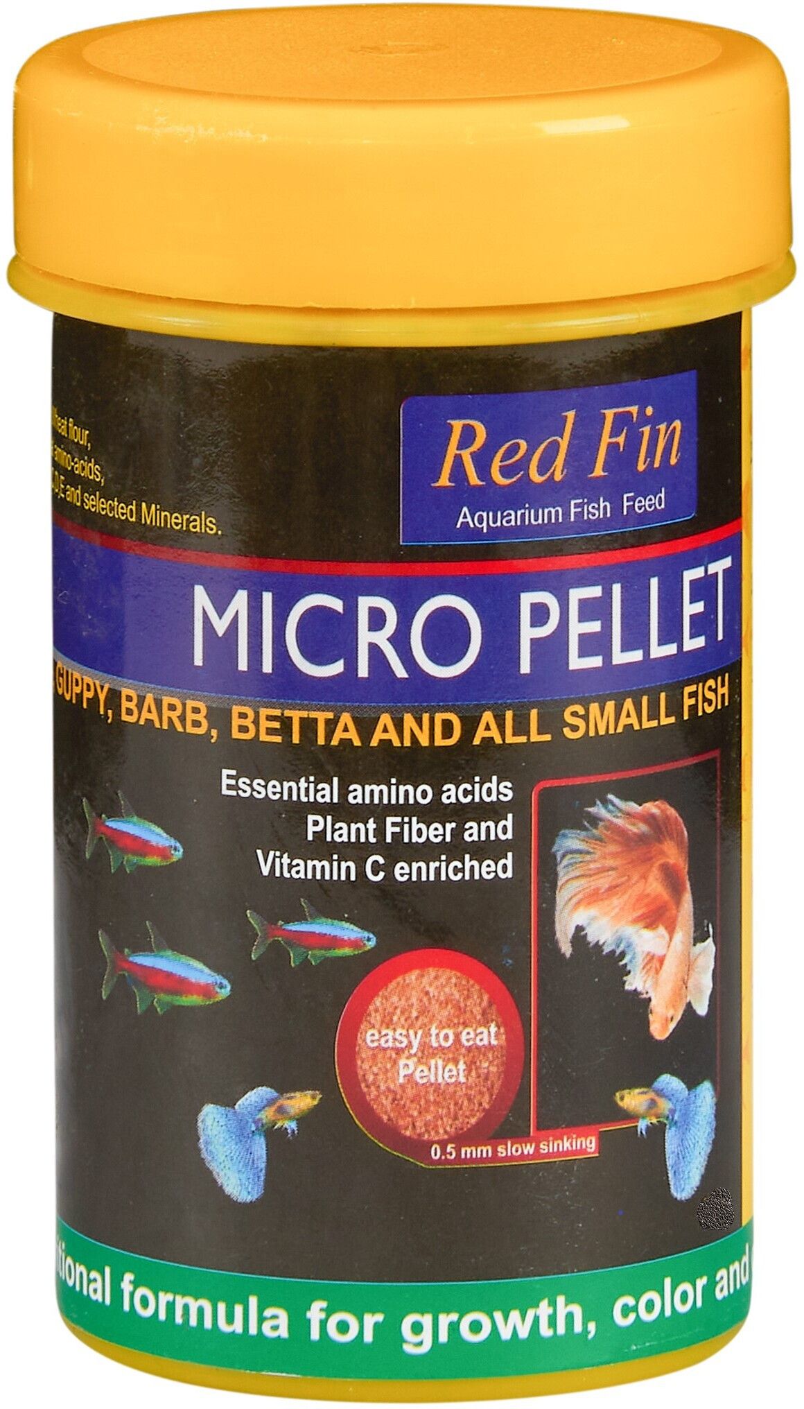 star farms Red Fin Micro Pellet, 53%protein, Superior Fish Food, disease resistance 0.1 kg Dry Adult, Young, New Born, Senior Fish Food-picture-1