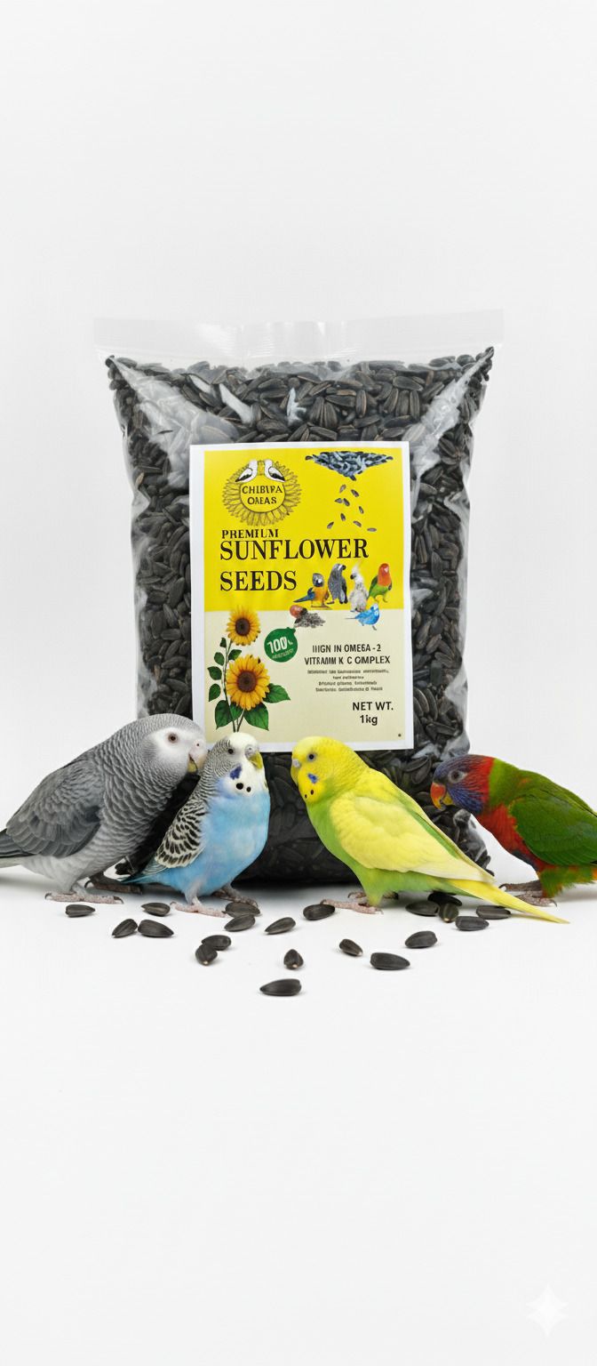chidiya ghar Sunflower Seeds Nuts 1 kg Dry Adult Bird Food-picture-44