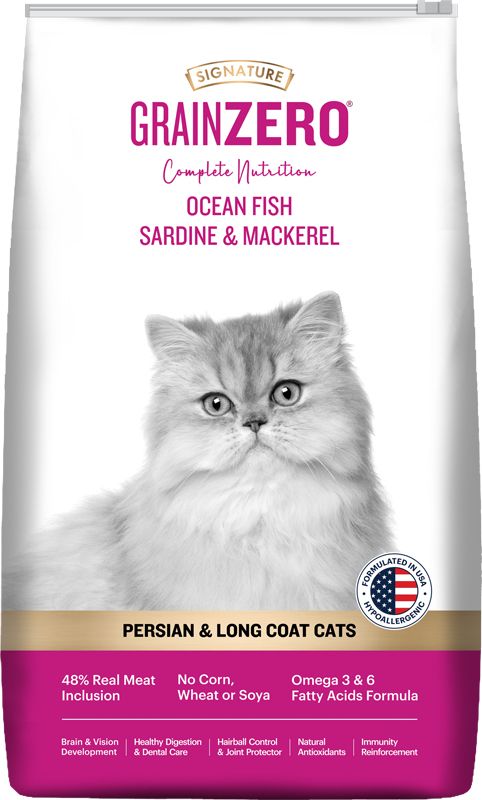 signature Grain Zero Persian Ocean Fish, Sardine, and Mackeral 3 kg Dry Adult Cat Food-picture-18