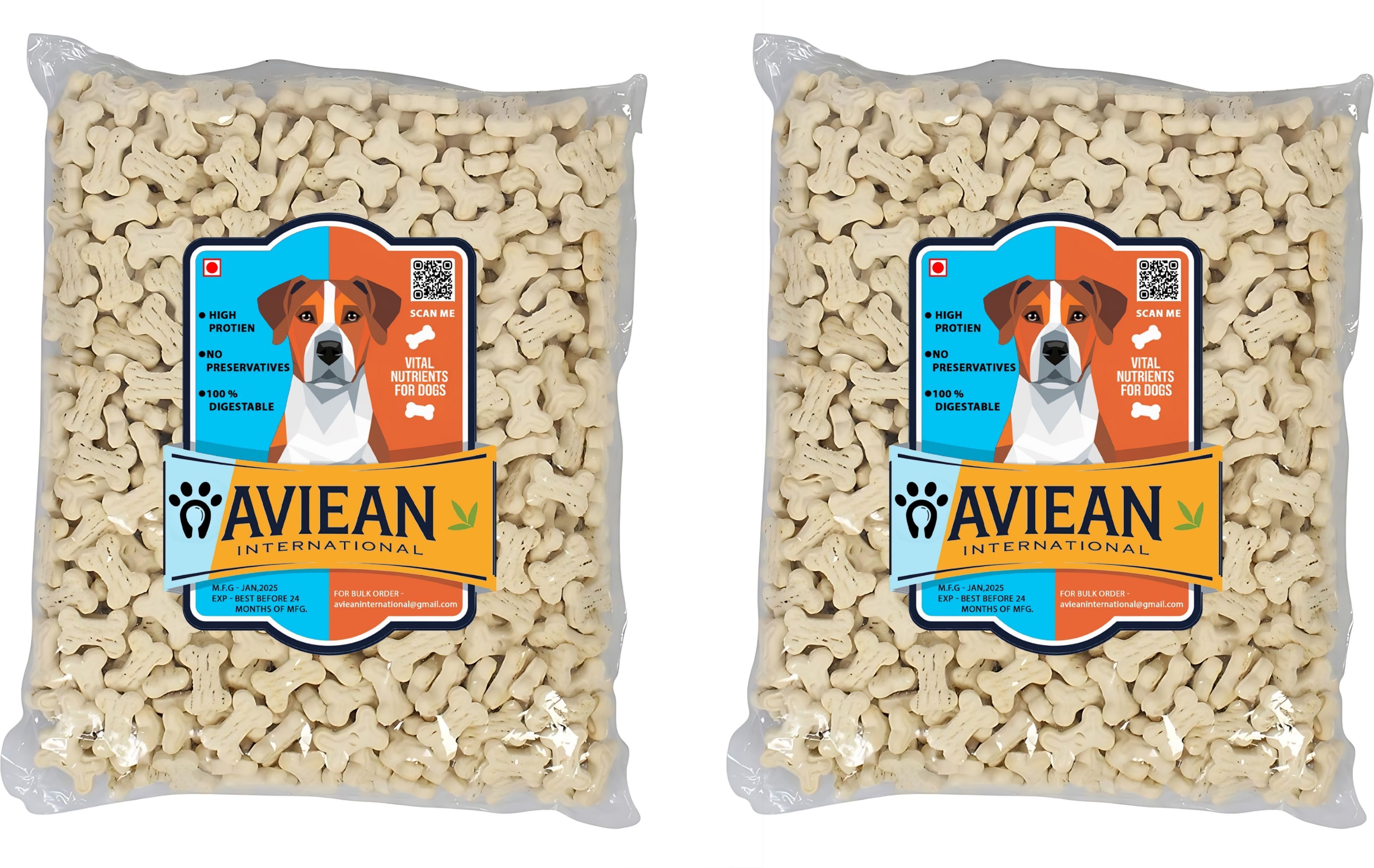 aviean international Dog Soft crunchy 2milk Biscuits Combo Offer 1.2 Kg [600Gm +600Gm ] Dog Treats Nuts, Oats Dog Treat-picture-31