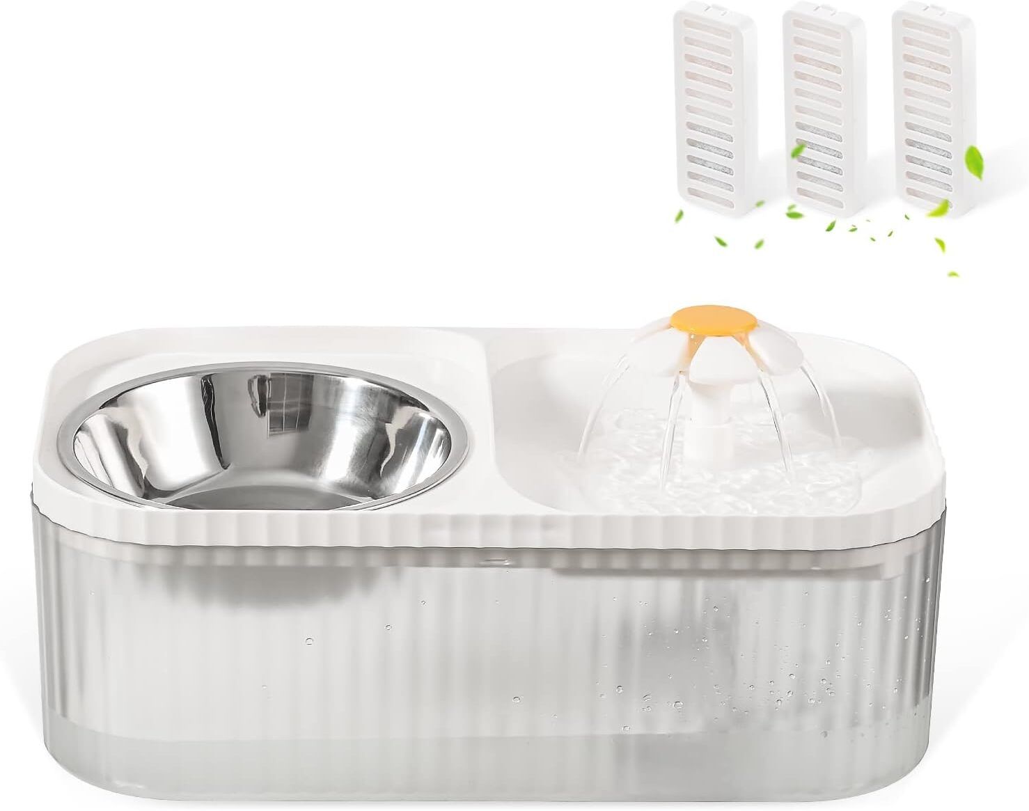pet guard Cat Water Fountain, Cat Feeding & Watering Supplies 2 in 1 Water Fountain-picture-22
