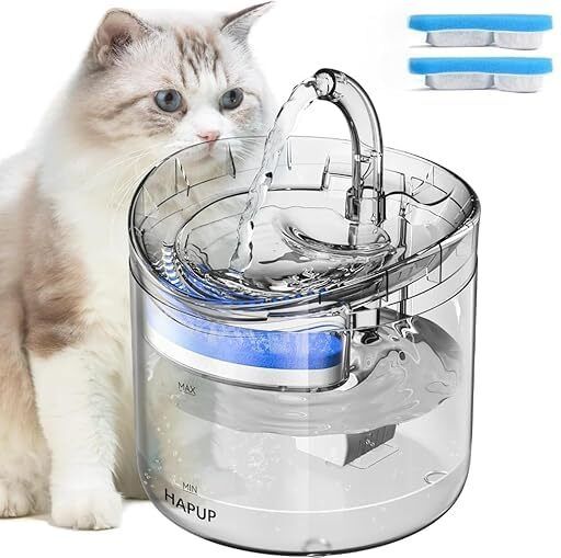 parner Cat Drinking Fountain Water Dispenser with Filter & Water (Transparent)-picture-21
