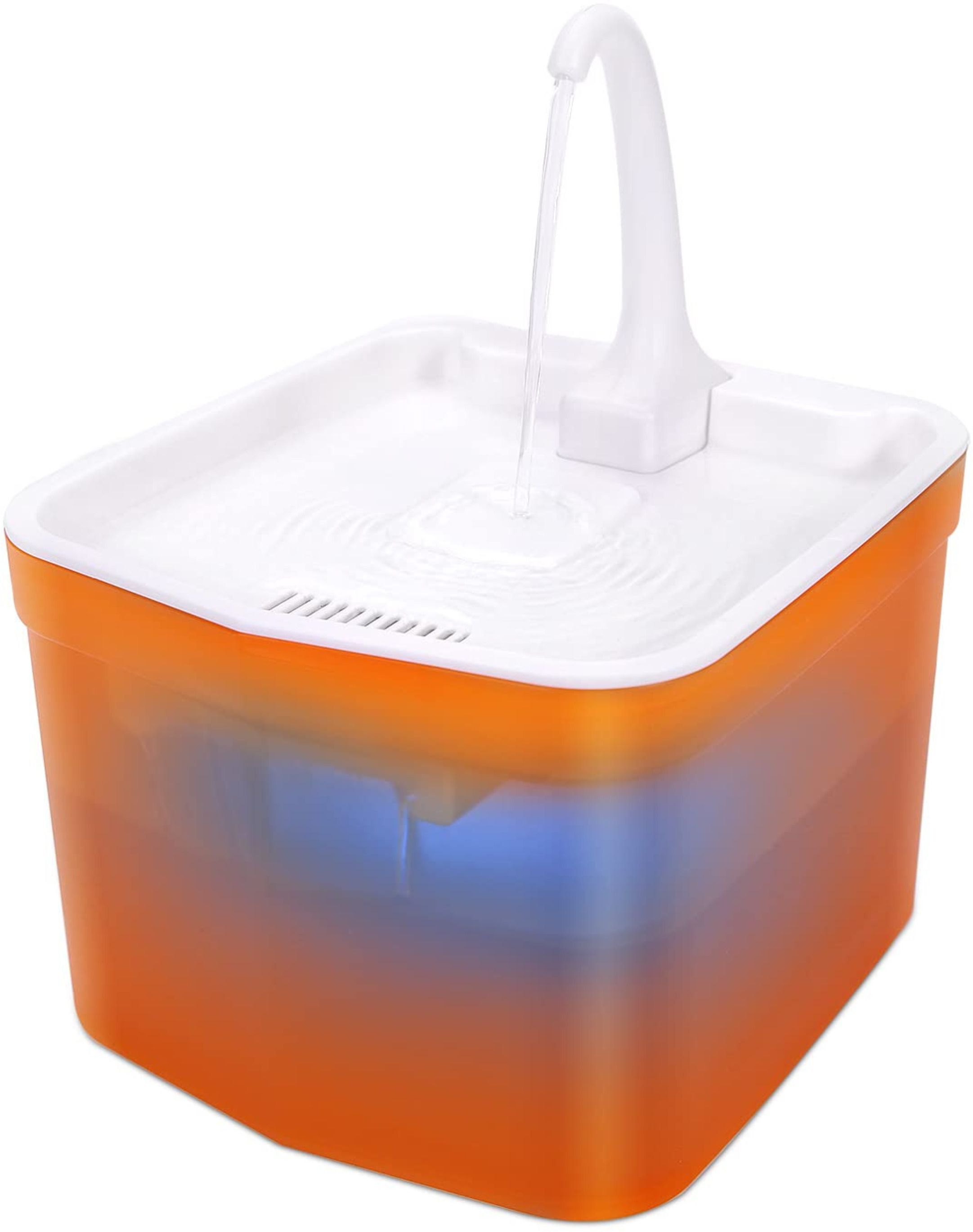 petvogue Cat tap Water fountain with LED Light | Automatic & Ultar Quiet | Orange 2L-picture-14