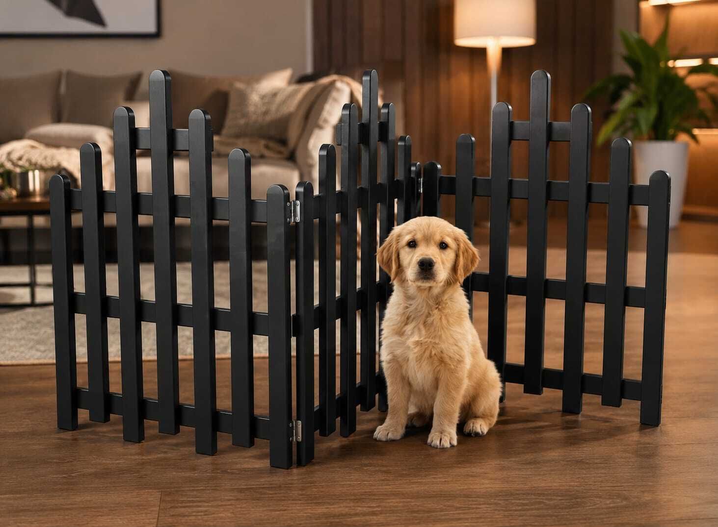 Foldable Indoor Pet Safety Fence | Dog & Cat Barrier L Gate-image-13