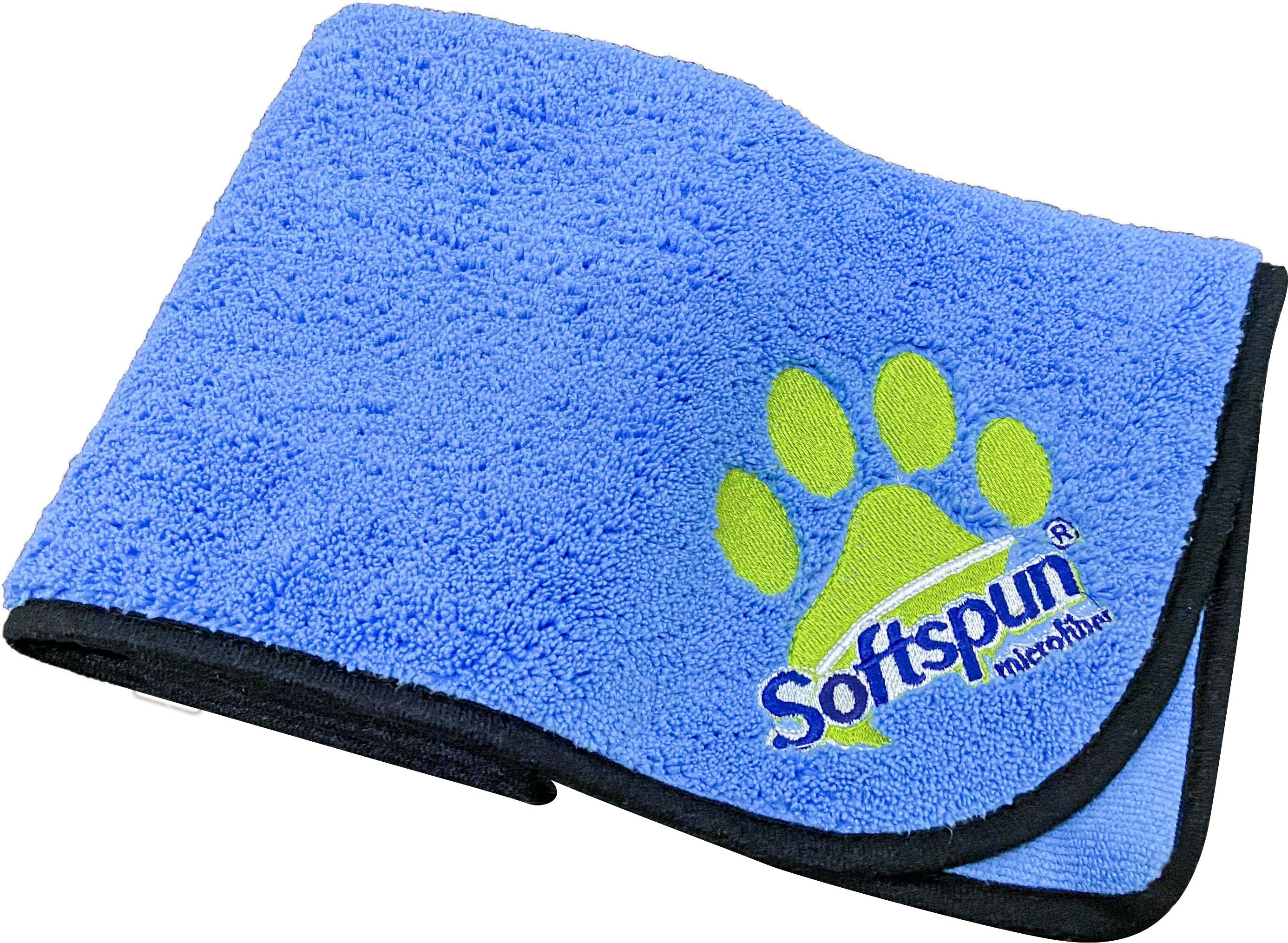 SOFTSPUN Microfiber Pet Towel 40x60cms 1pcs 380gsm Sky Blue! Grooming Gloves for Dog & Cat-image-15
