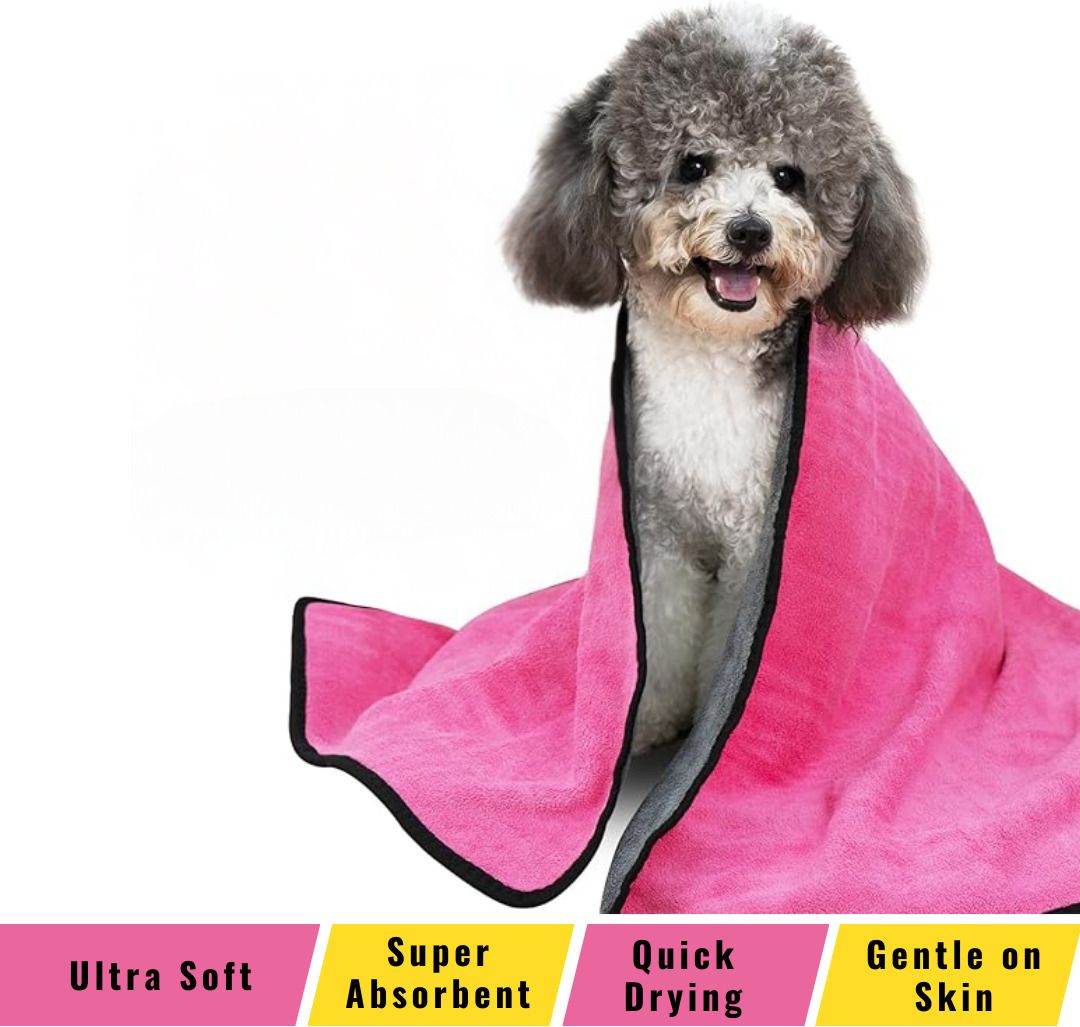 Ultra Soft, Absorbent, Quick Drying Microfiber PET Towel Grooming Gloves for Dog & Cat-image-10