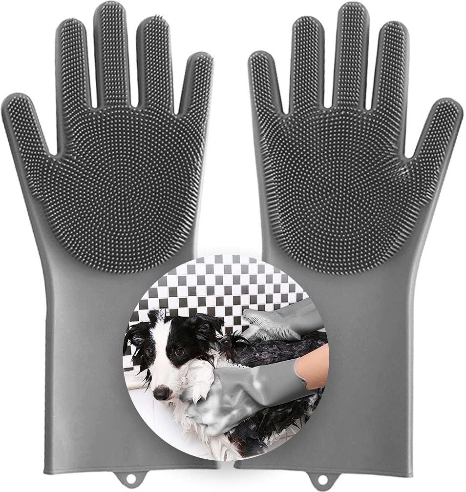 ndkart Magic Pet Grooming Gloves Dog Bathing Scrubber Gloves, Grooming Gloves for Dog, Cat-picture-42