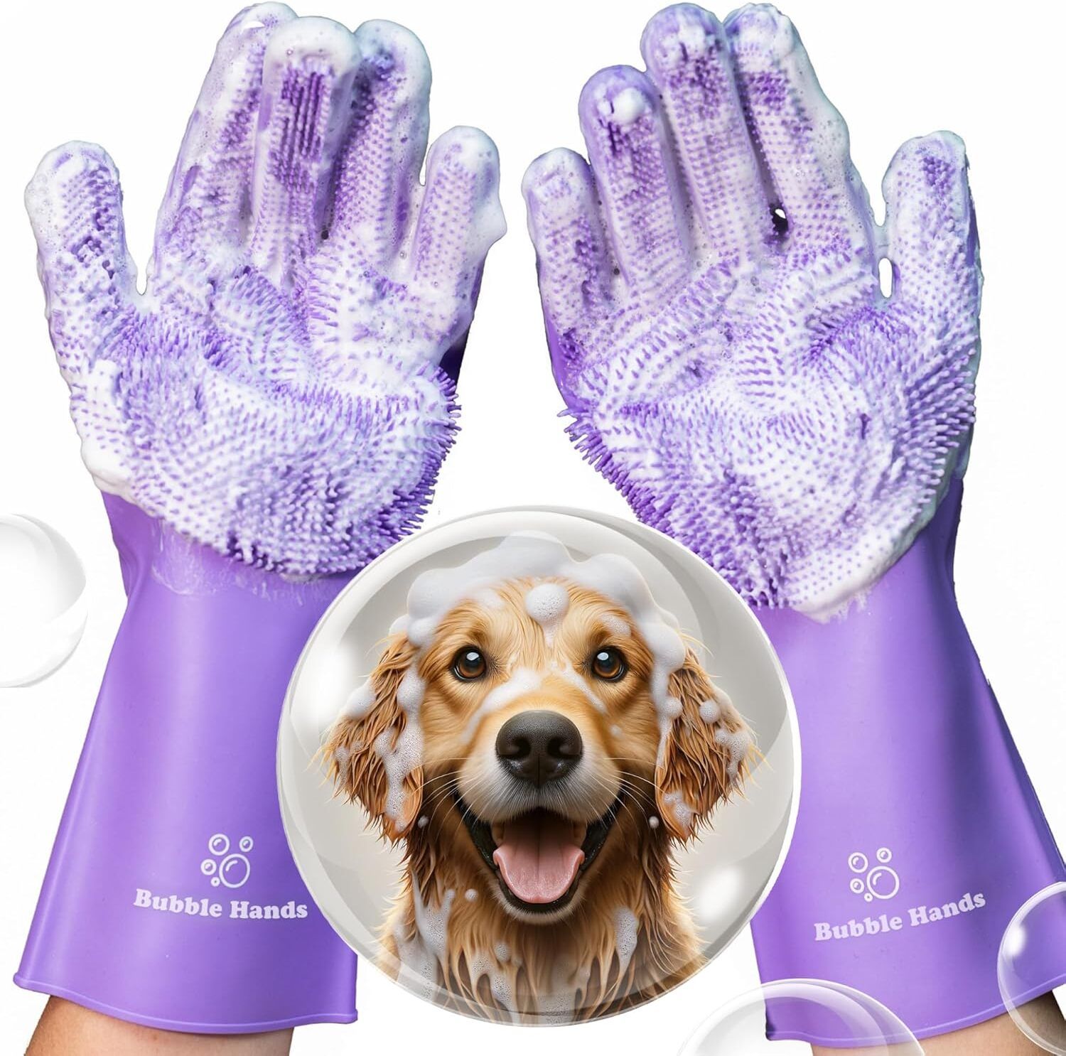 Dog Washing Reusable Silicone Gloves Ideal for Pet Bathing, Scrubbers & Grooming Grooming Gloves for Dog & Cat-image-28