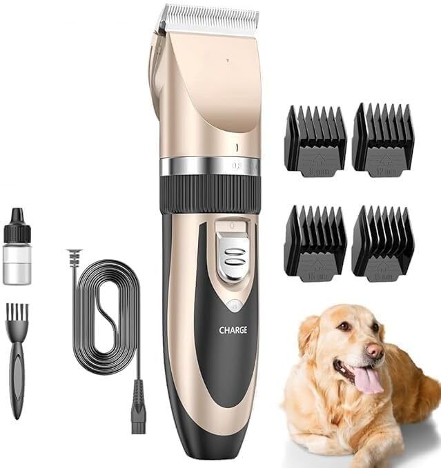 Hair Trimmer Dogs & Cats Grooming Machine Wireless Rechargeable Trimmer Multicolor Pet Hair Trimmer-image-10