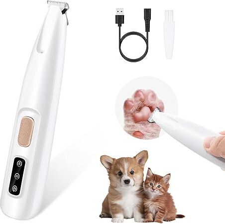 tophaven Ergonomic Electric Pet Hair Trimmer for Dogs Cats with Battery Display White Pet Hair Trimmer-picture-39