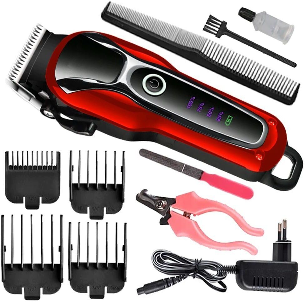 op heavy duty cordless trimmer for pets Multicolor Pet Hair Trimmer-image-21