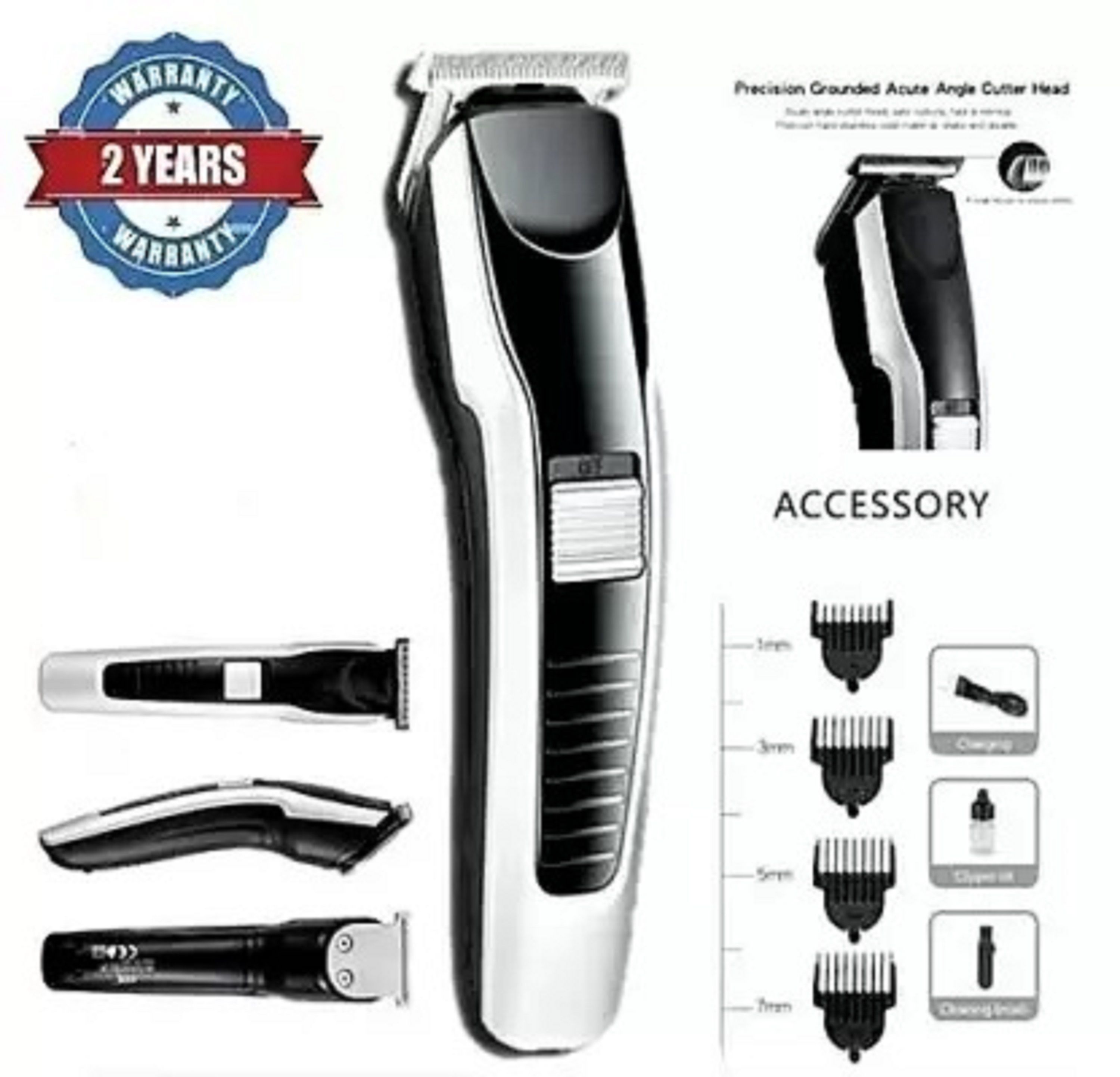 C TRIMMER Rechargeable Professional Hair Trimmer 60 min Silver, Black Pet Hair Trimmer-image-11