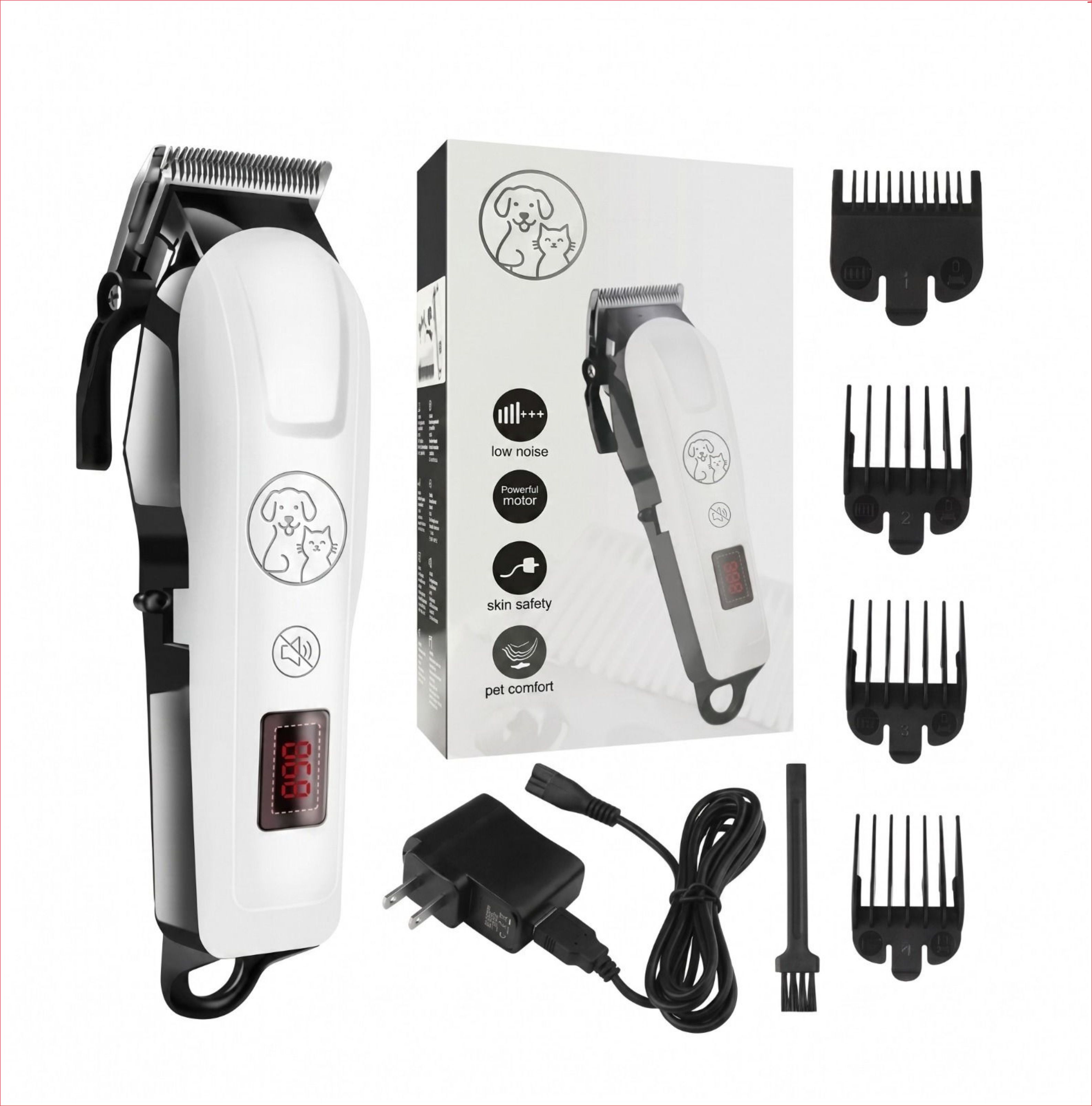 809A Professional Pet Grooming Cordless trimmer Pro Grade Blade_081 White Pet Hair Trimmer-image-36